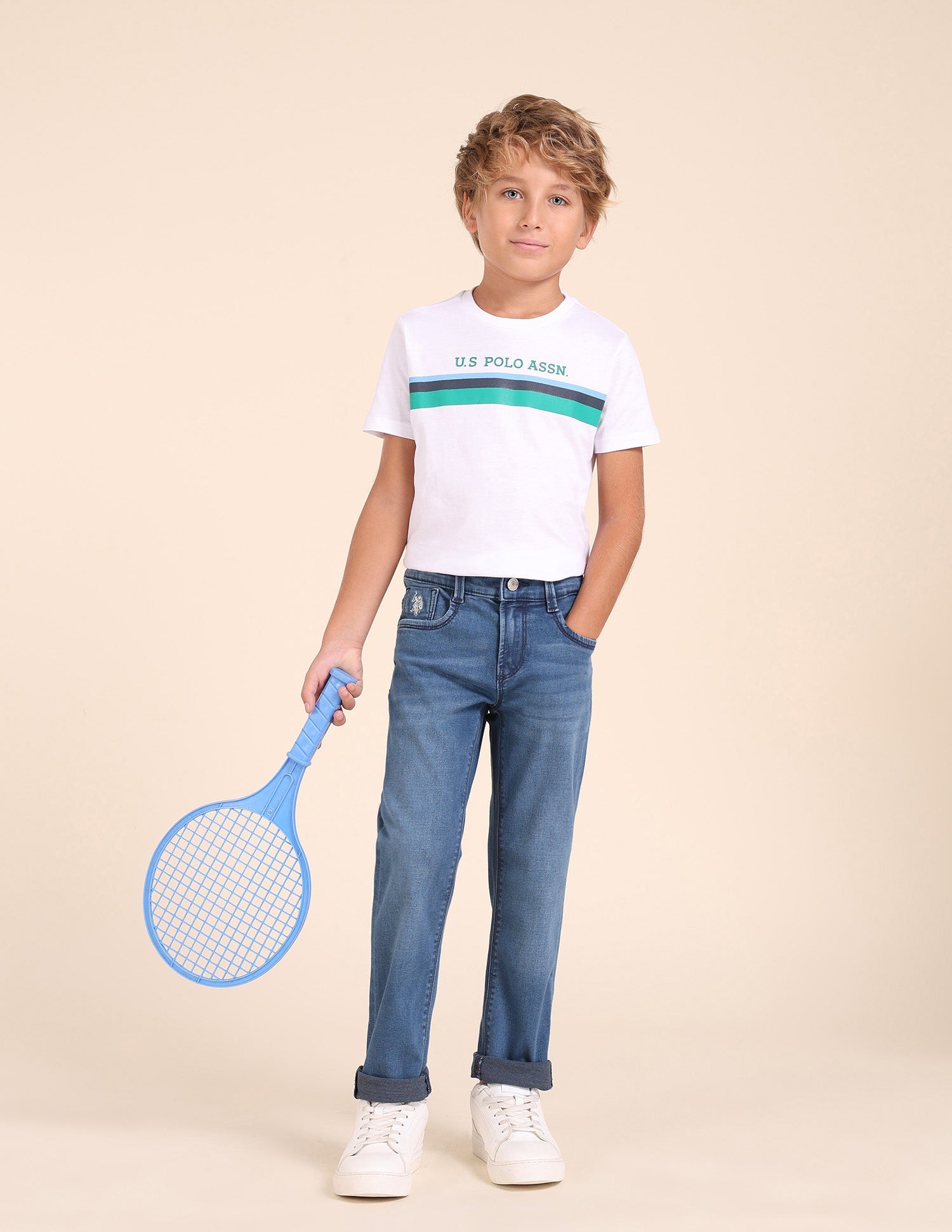 Boys Slim Fit Blue Jeans