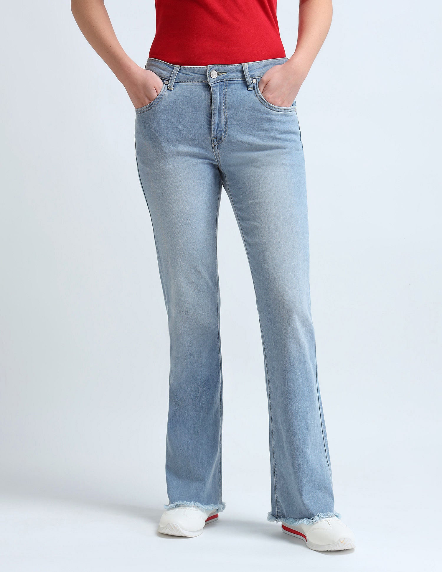 Skinny Bootcut Fit Blue Jeans