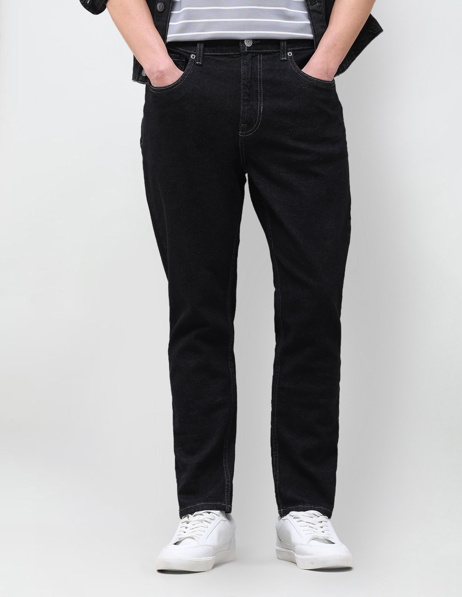 Cole Comfort Cropped Fit Black Jeans Black - U.S. Polo Assn. India | Large