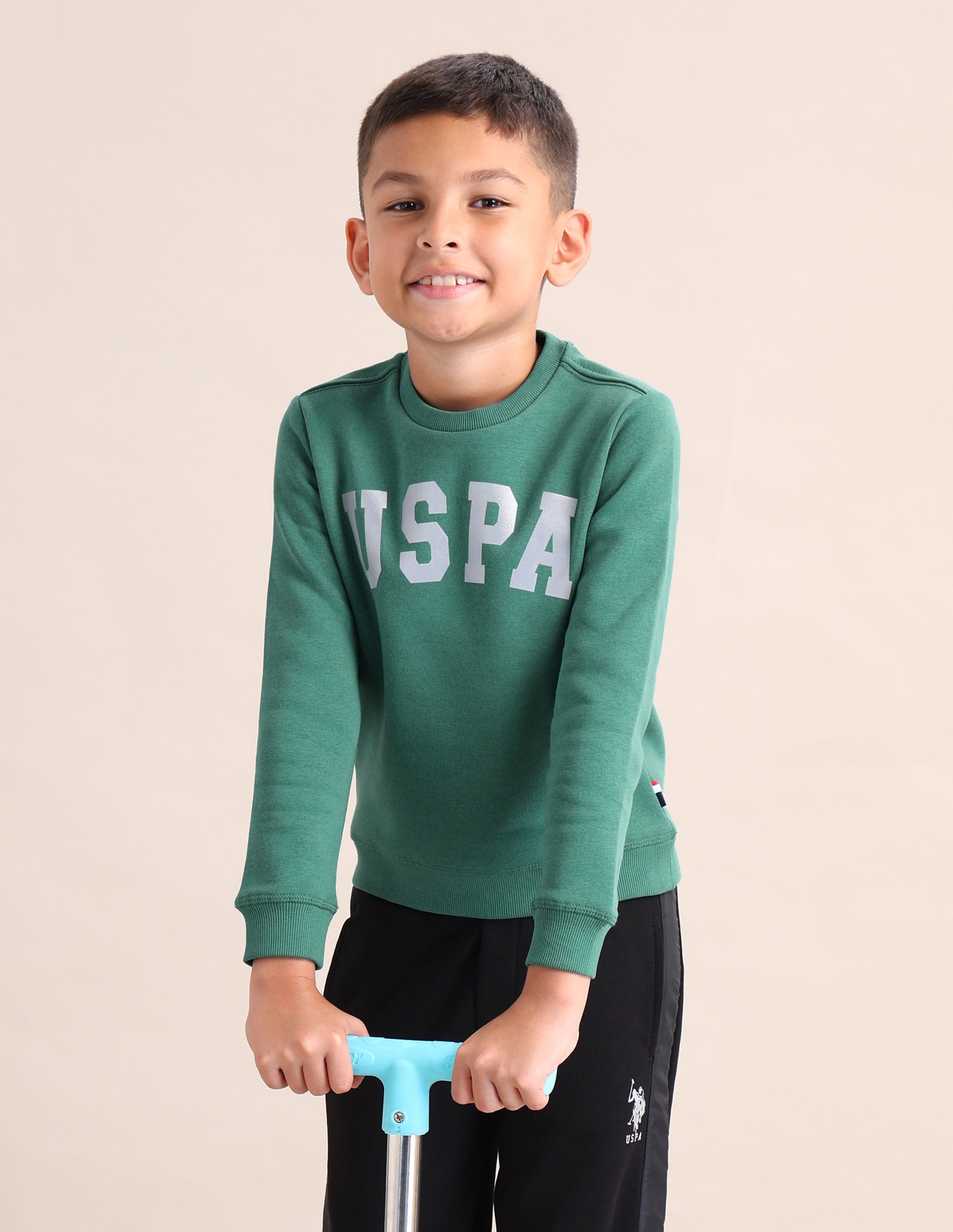 Boys Brand Printed Regular Fit Sweatshirt