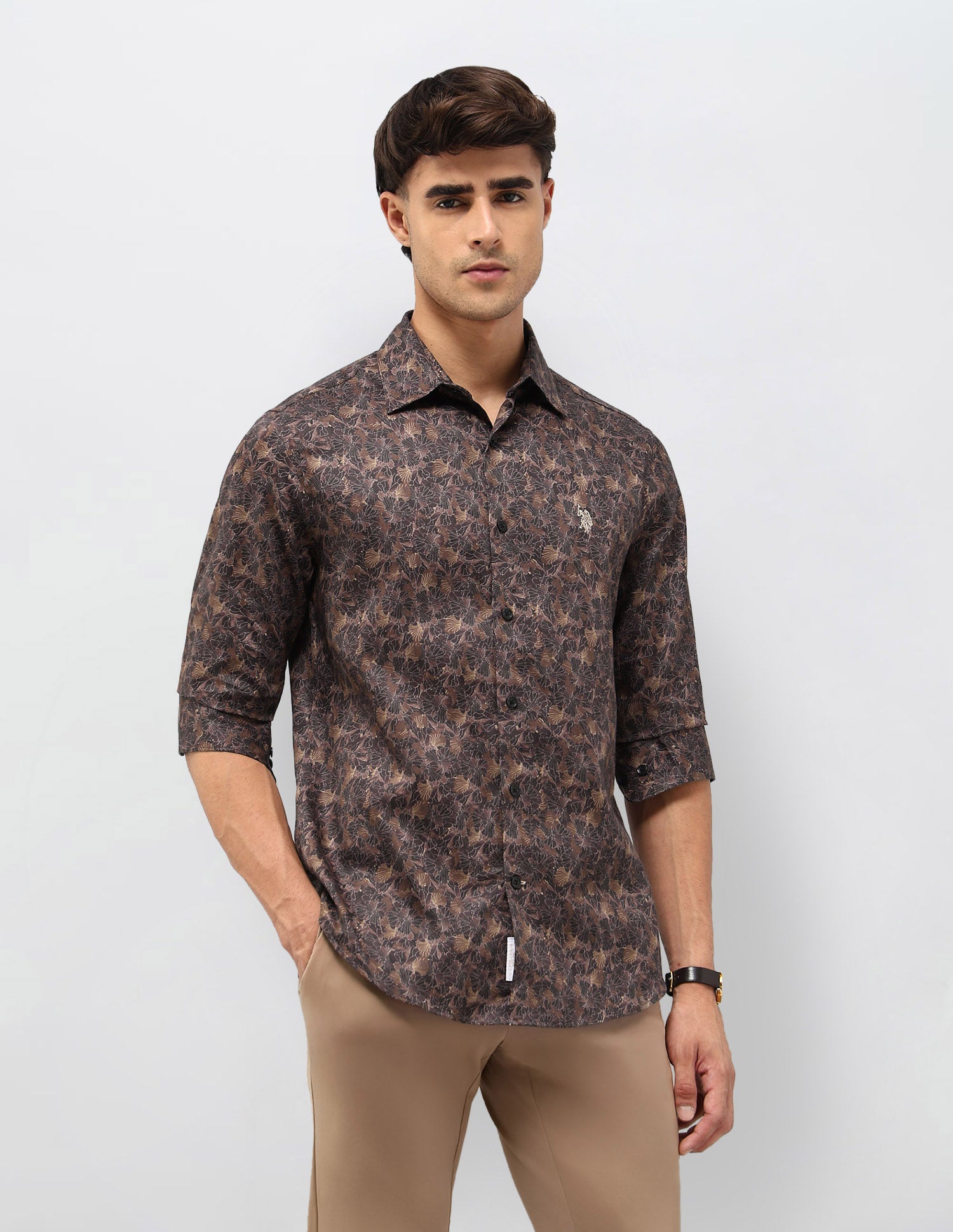Satin Floral Printed Shirt