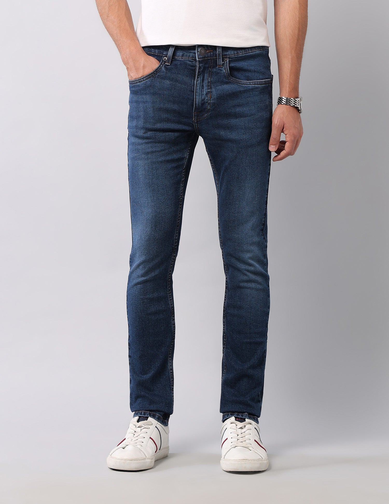 Regallo Skinny Fit Blue Jeans Dark Wash - U.S. Polo Assn. India | Large