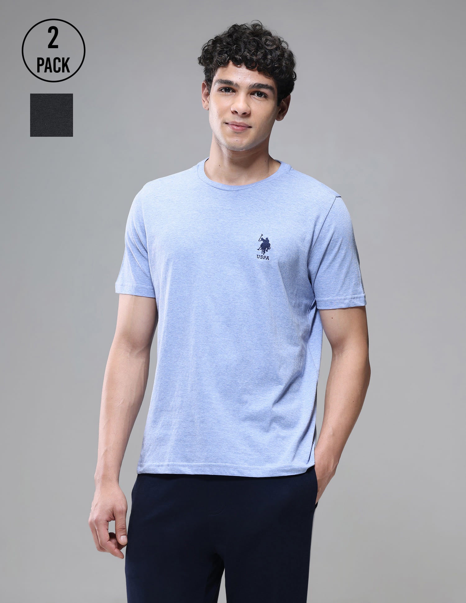 Tonal Logo Cotton 1633 Lounge T-Shirt - Pack Of 2