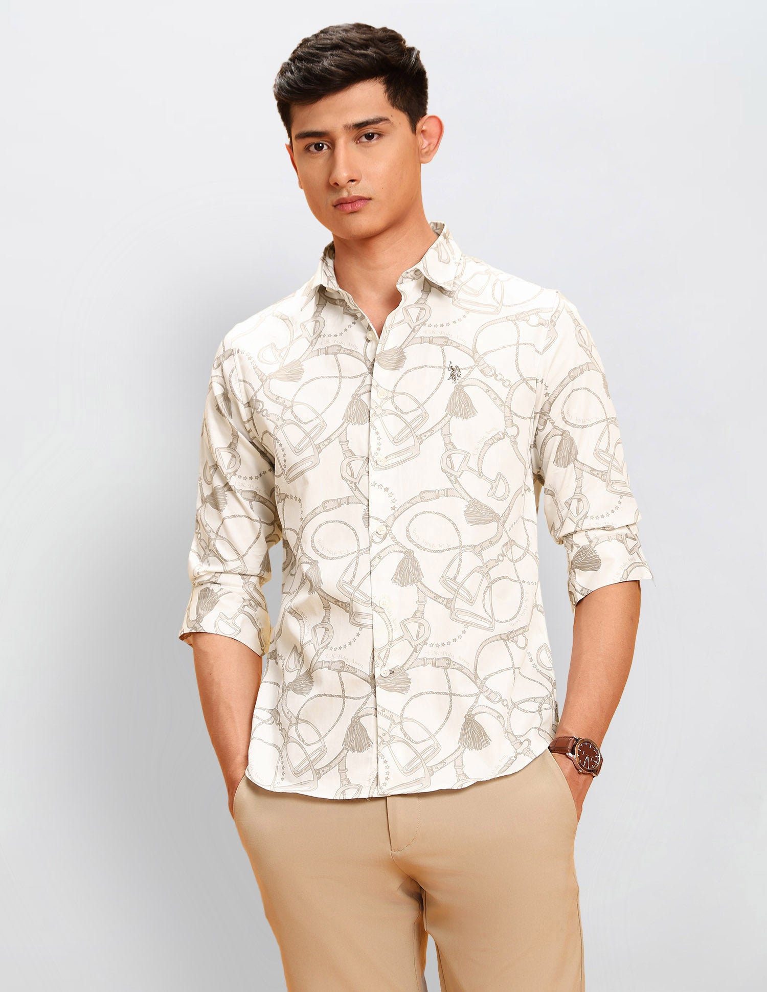 Satin All Over Printed Shirt