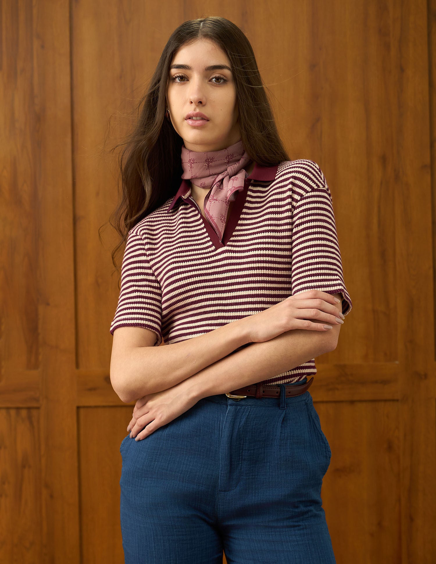 Relaxed Fit Striped Top