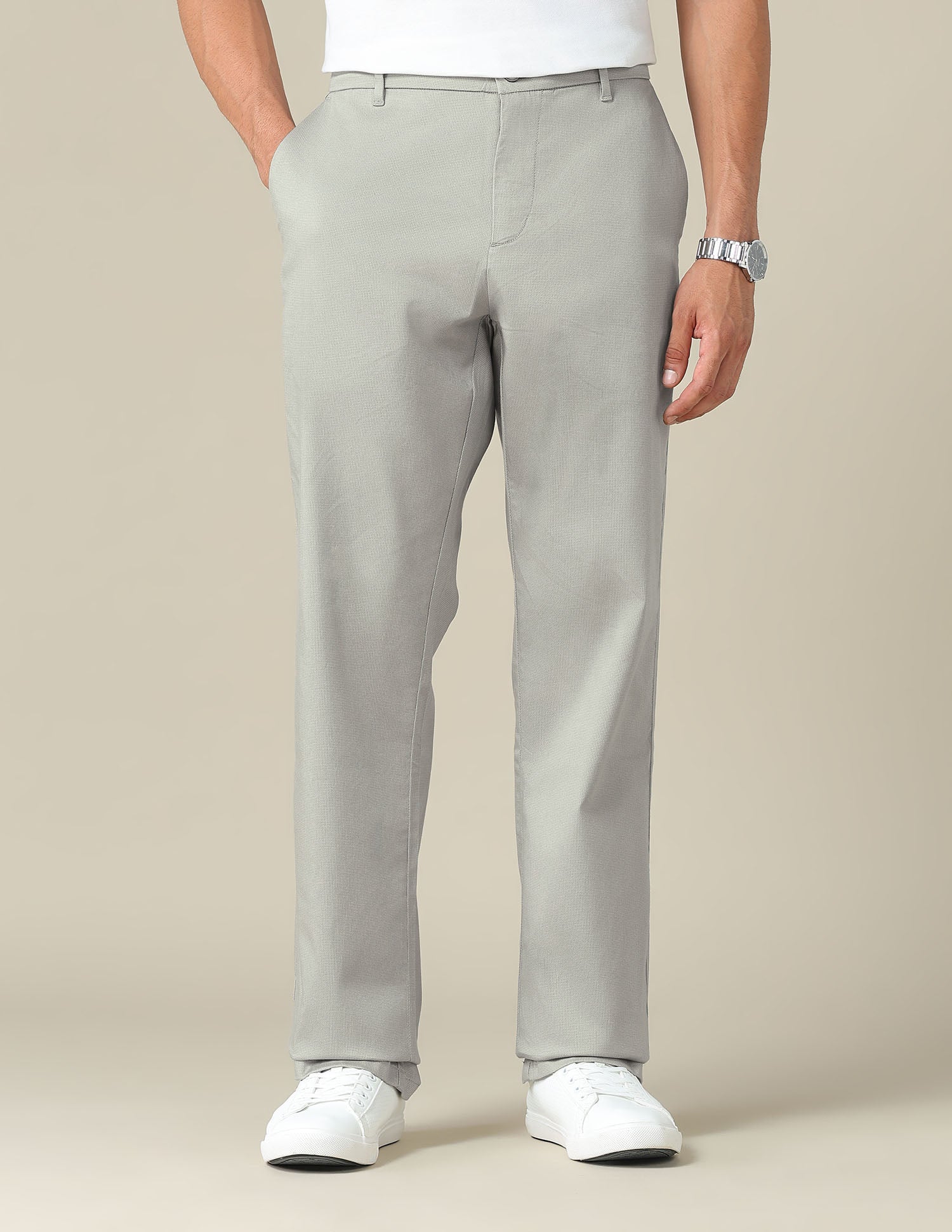 Riley Straight Fit Satin Trousers