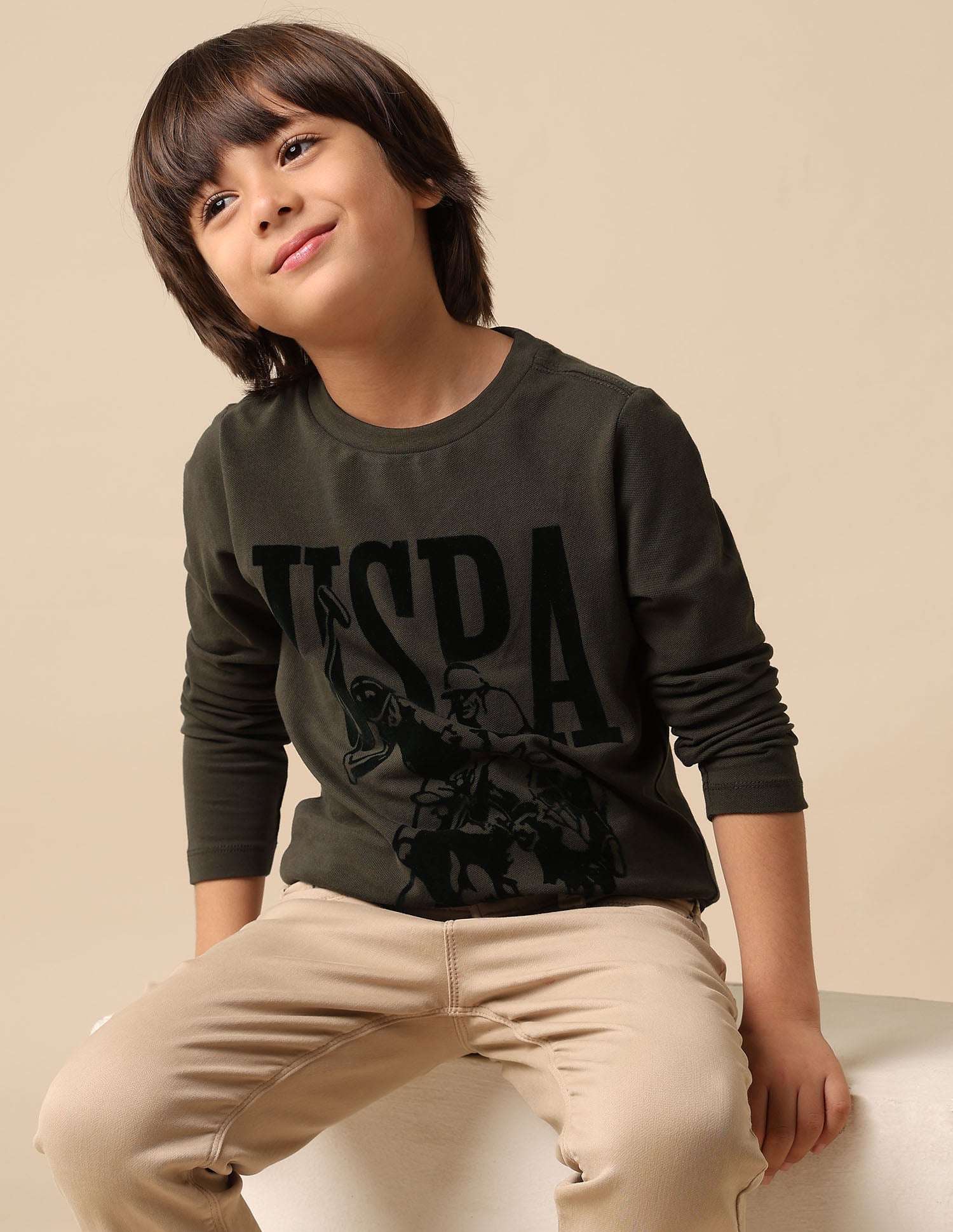 Boys Graphic Brand Printed Regular Fit T Shirt