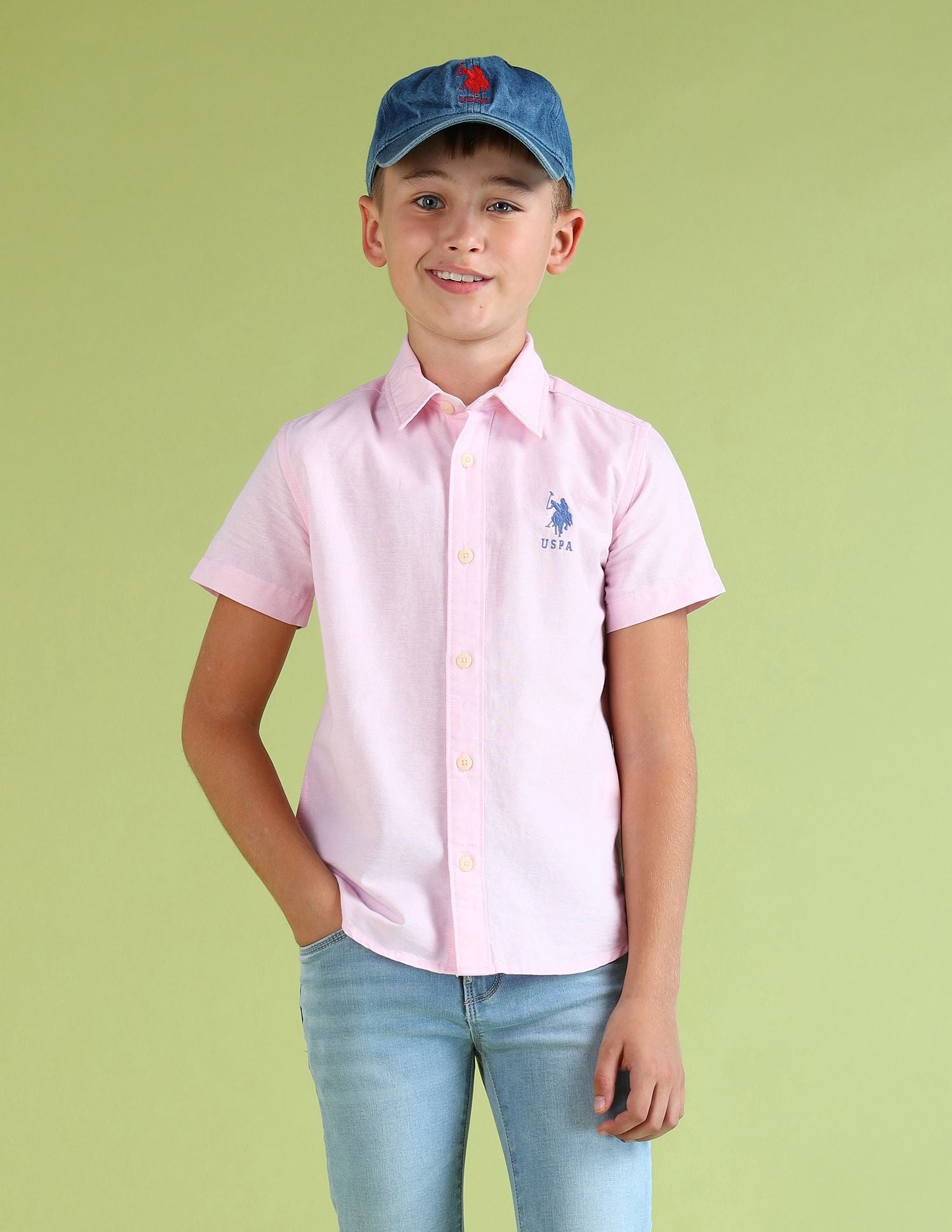 Boys Solid Regular Fit Shirt