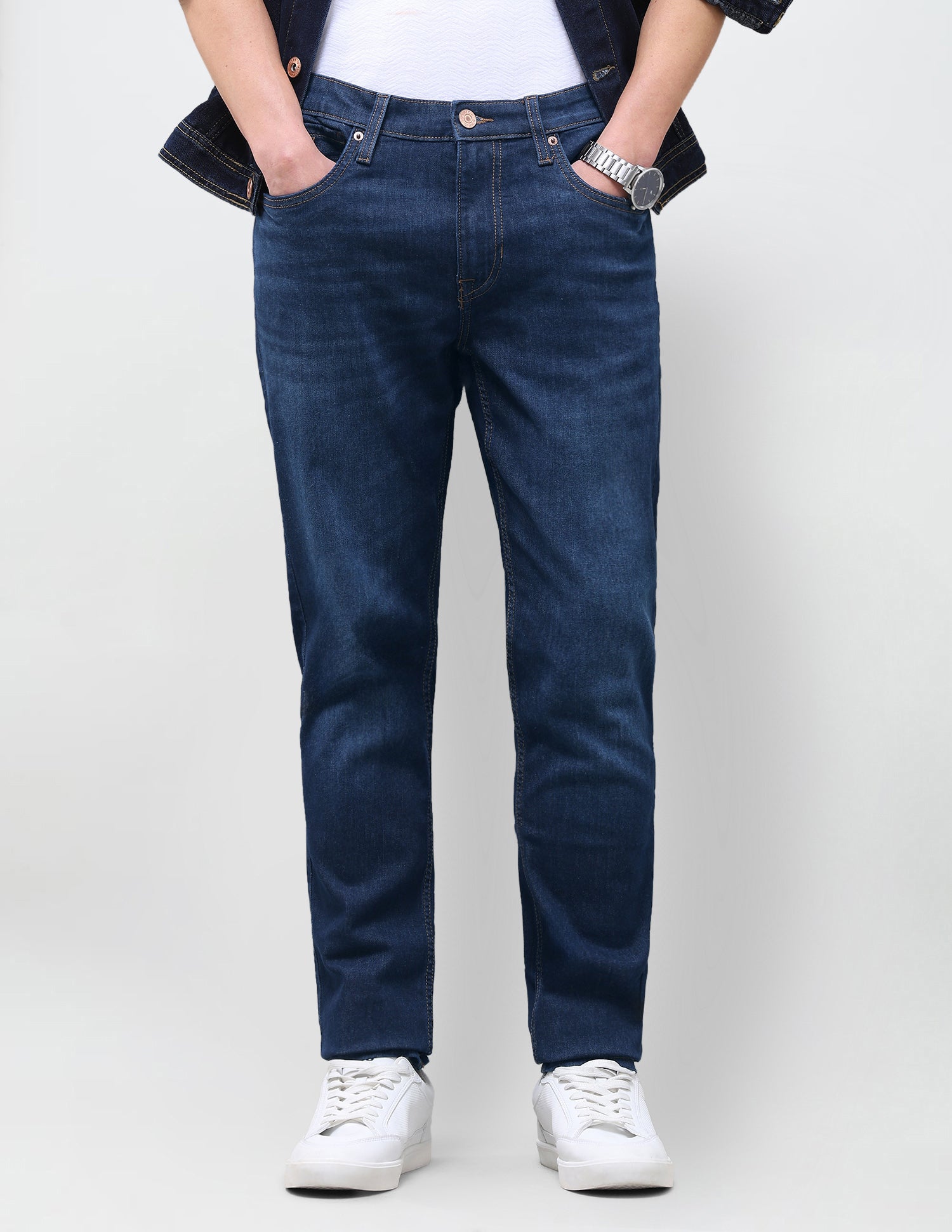 Brandon Slim-Tapered Fit Blue Jeans Dark Indigo - U.S. Polo Assn. India | Large