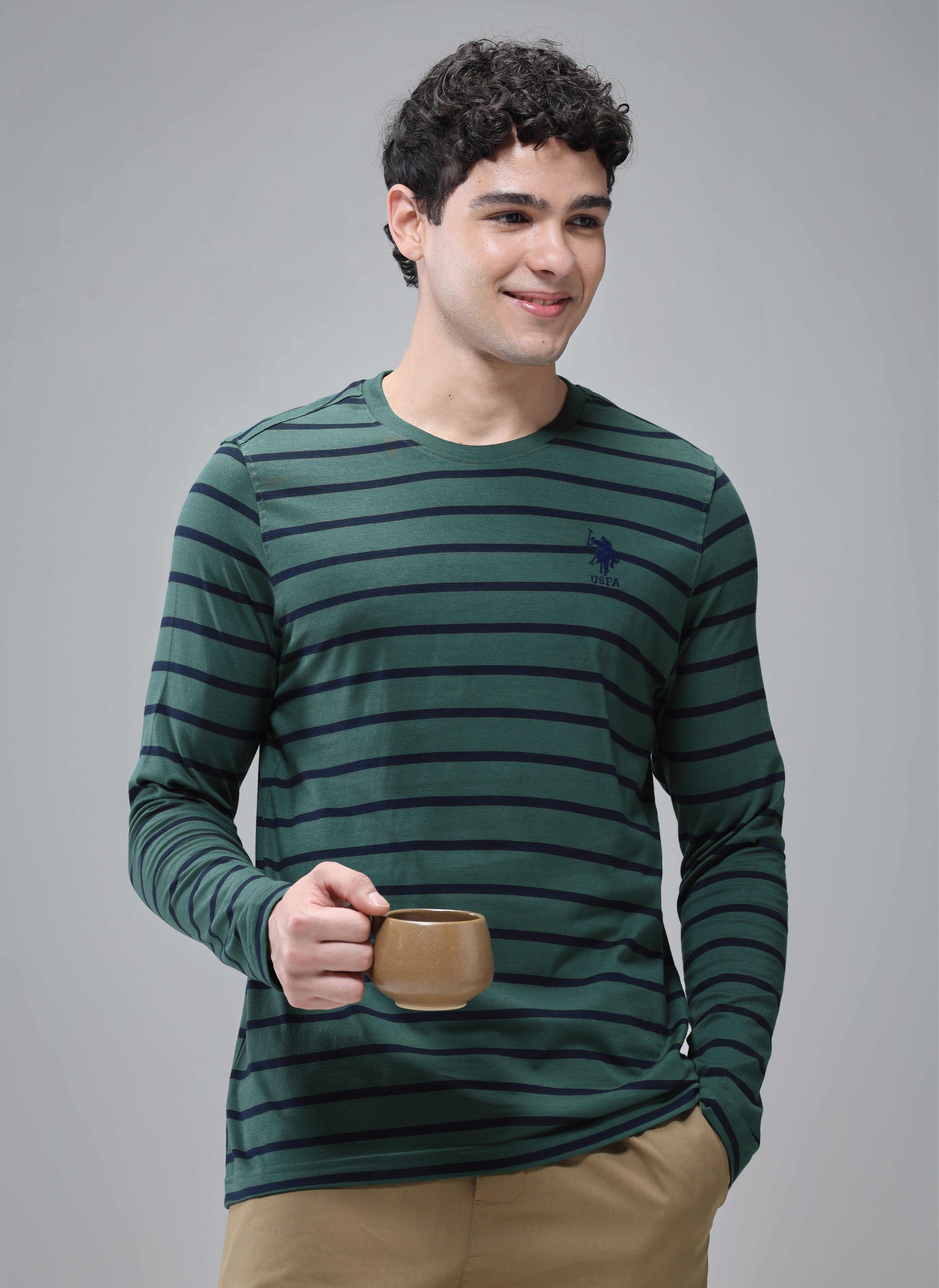 Crew Neck Stripe I694 Lounge T-Shirt - Pack Of 1