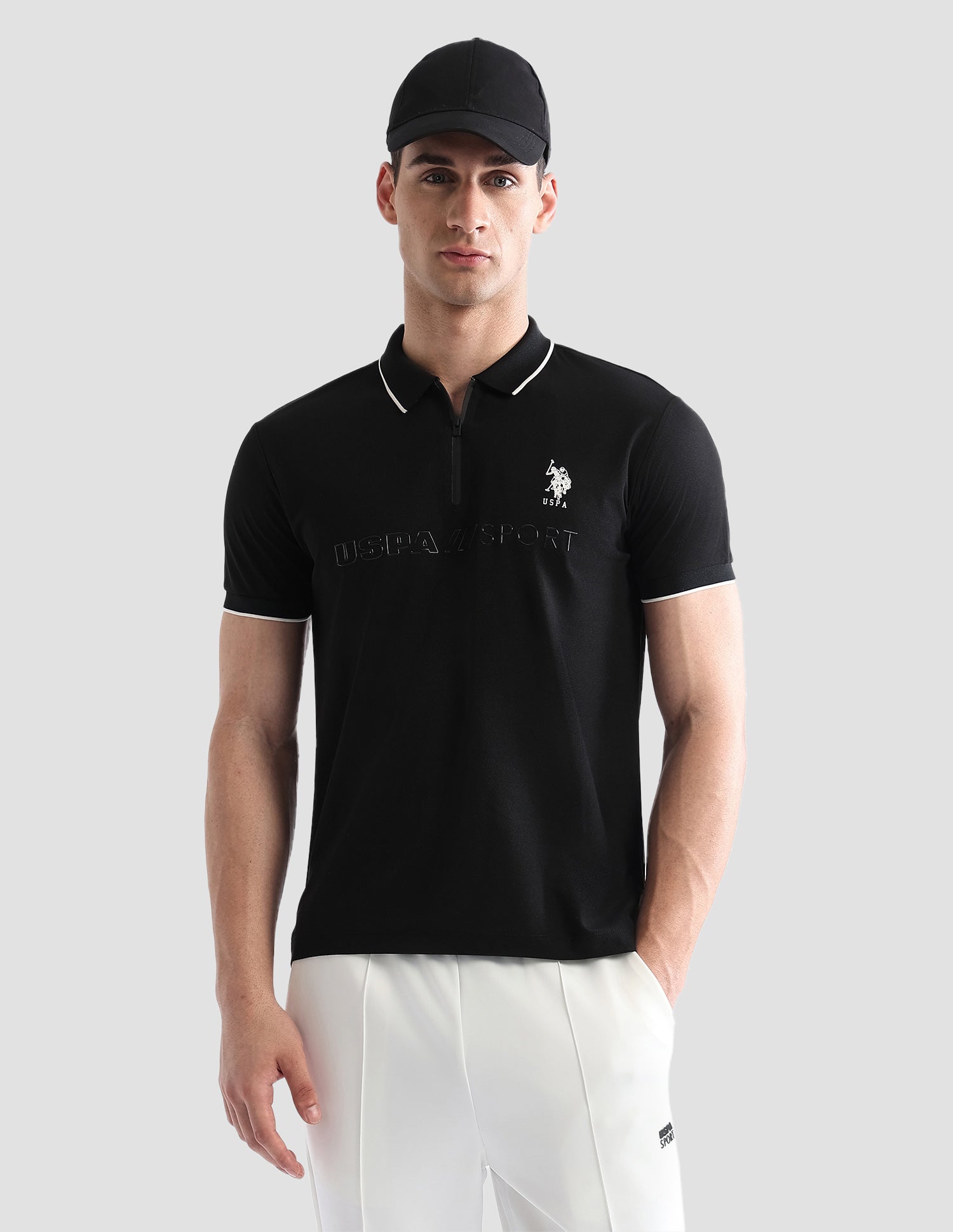 Brand Embossed Regular Fit Active Polo Shirt