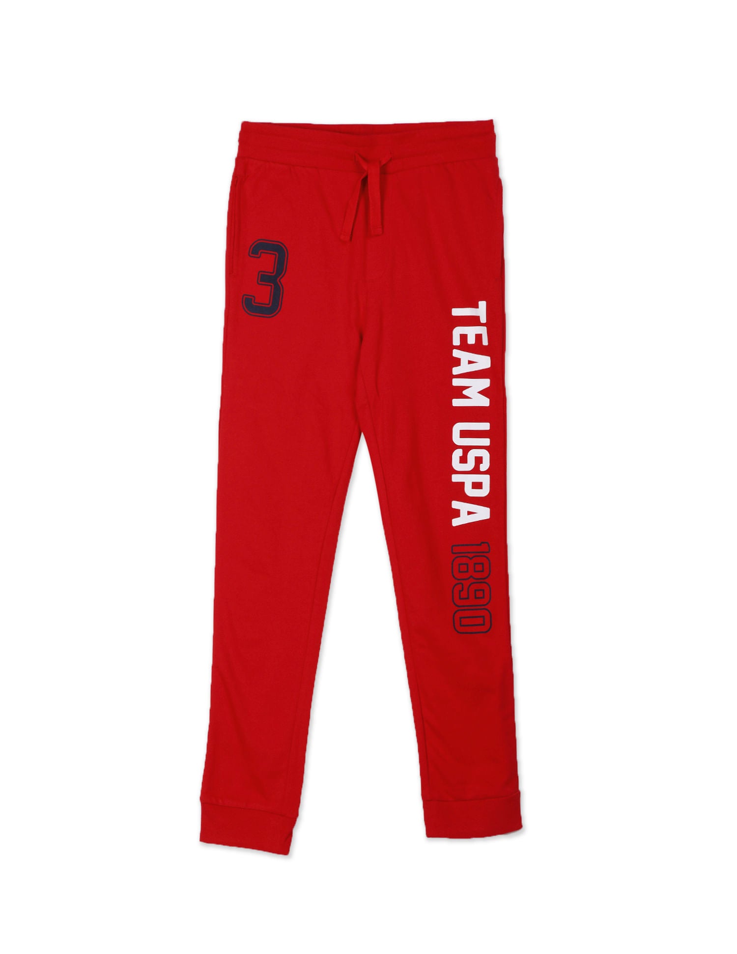 Mid Rise Printed Joggers Red - U.S. Polo Assn. India | Large