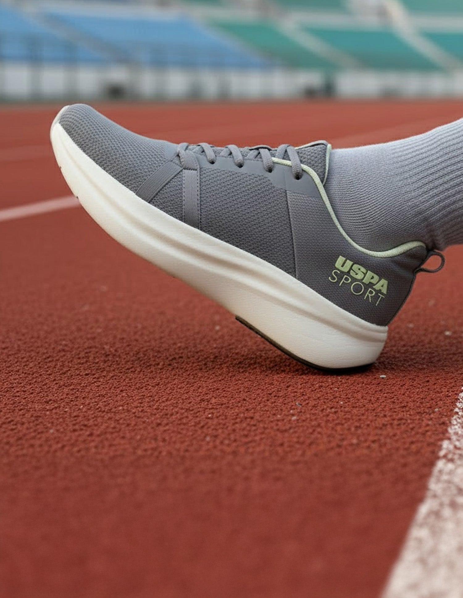 Men Grey Lance Uspa Sport Sneakers