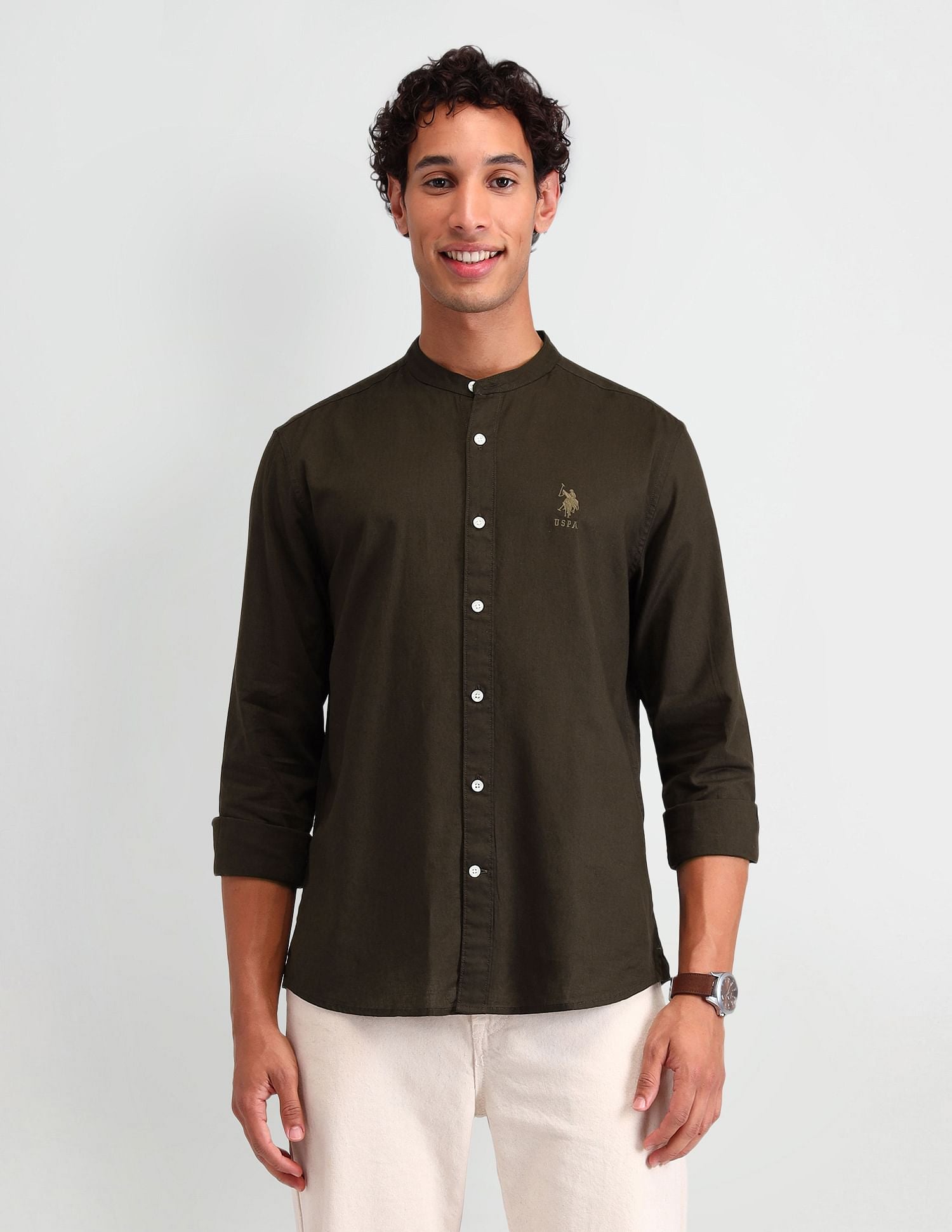 Manhattan Slim Fit Solid Shirt