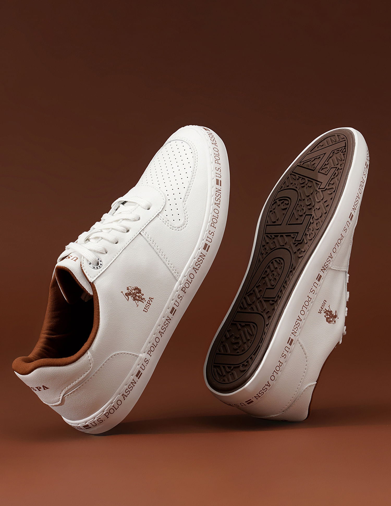 Men Round Toe Conrad 3.0 Sneakers Off White - U.S. Polo Assn. India | Large