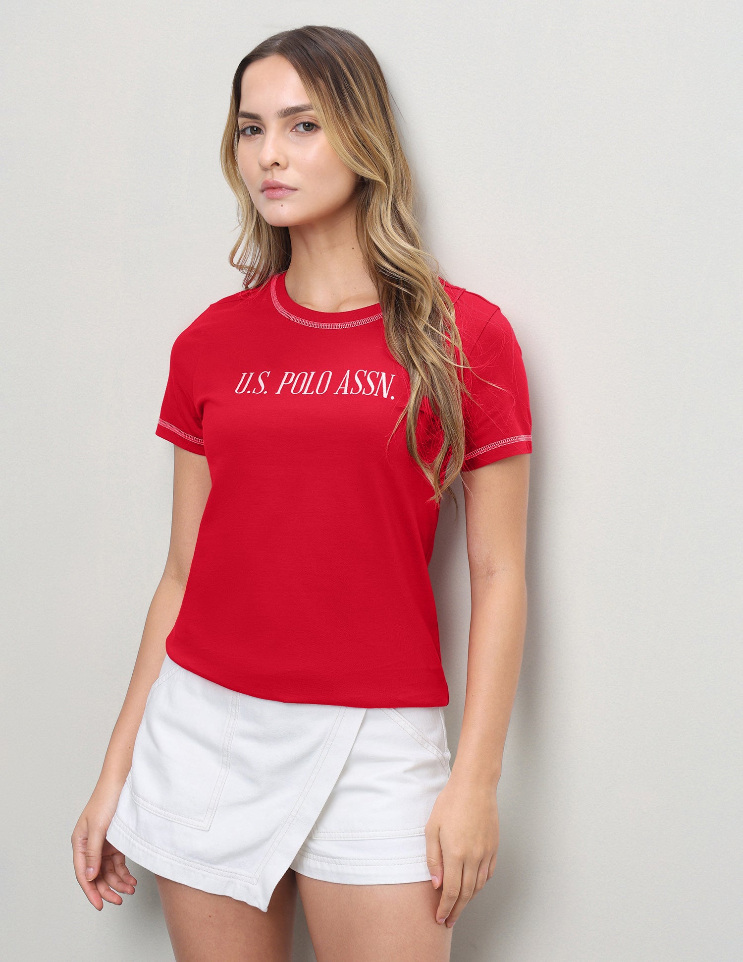 Brand Embroidered Regular Fit T-Shirt Red - U.S. Polo Assn. India | Large
