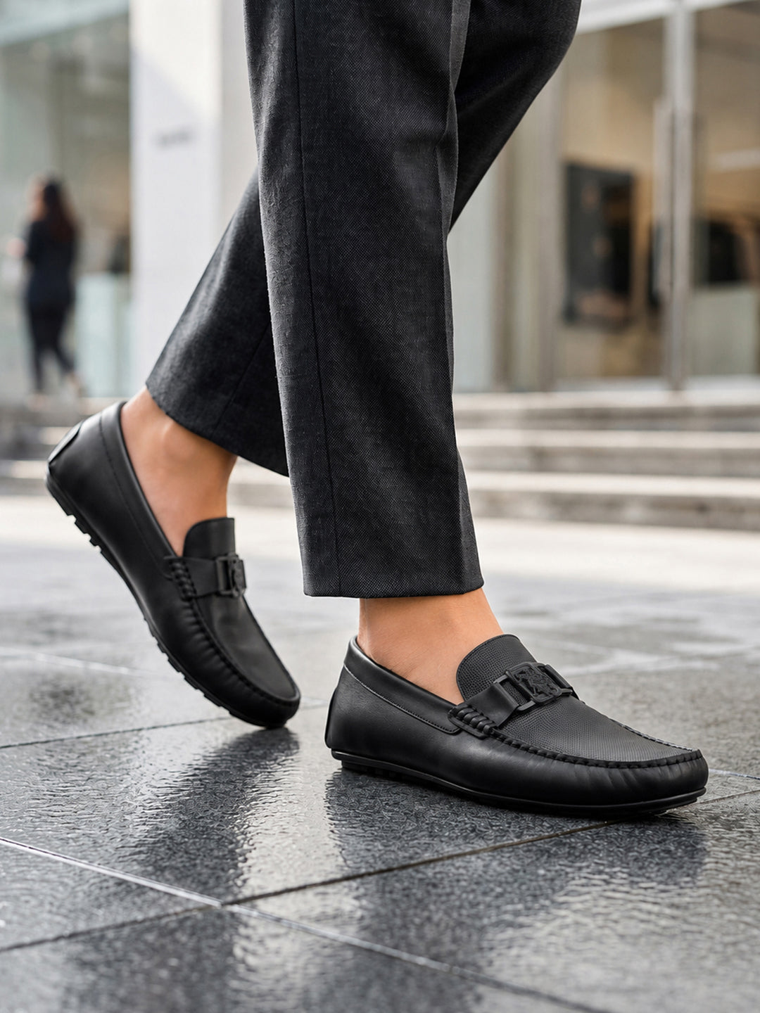 Aven Leather Loafers Black - U.S. Polo Assn. India | Large