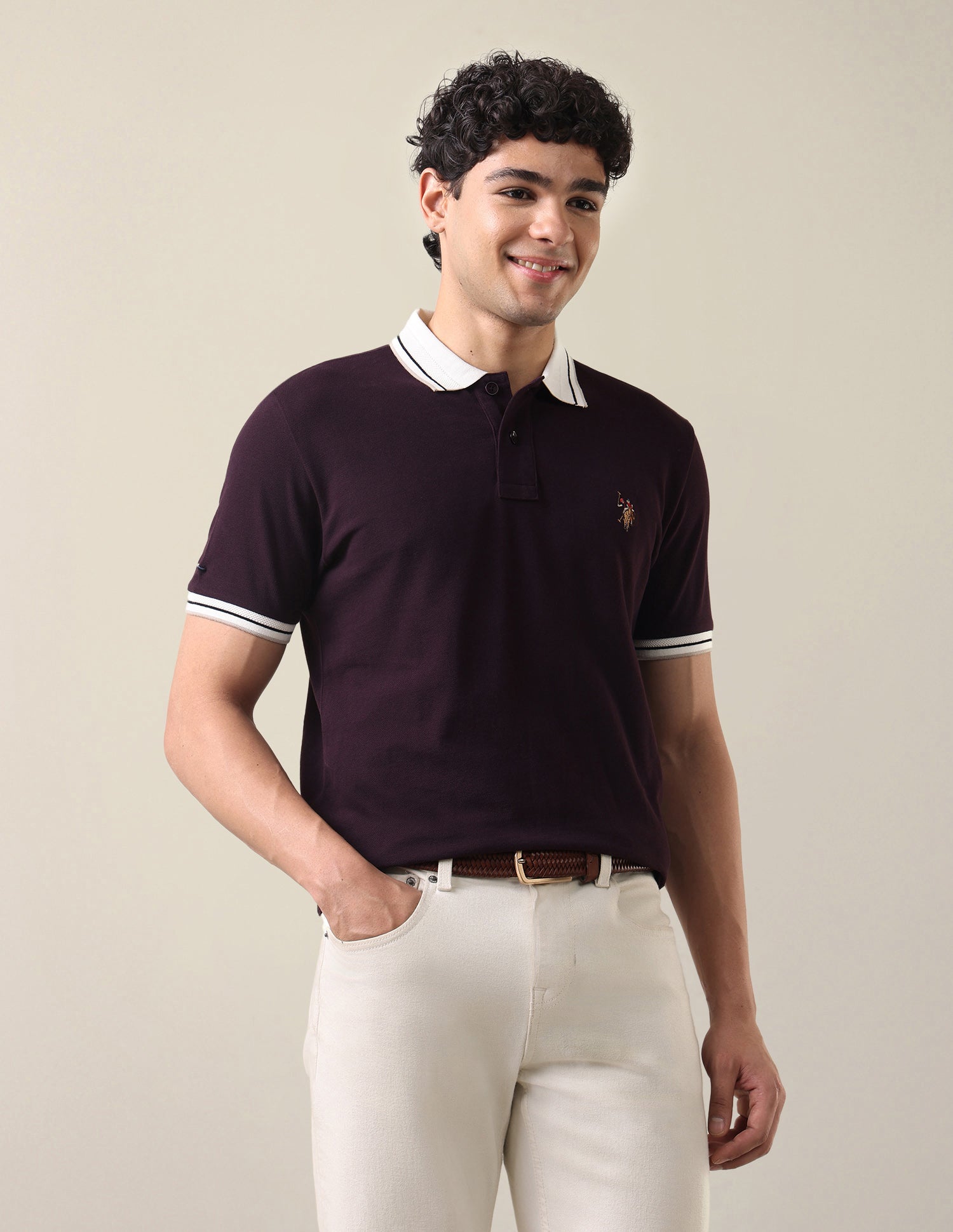 Solid Slim Fit Polo Shirt