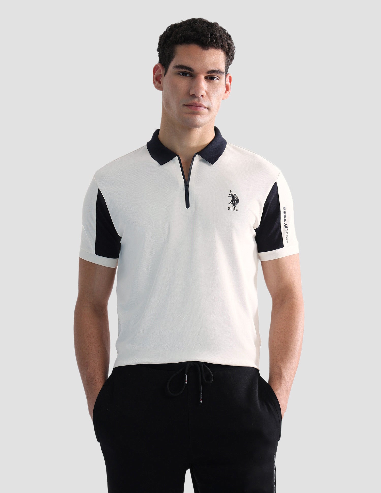Solid Regular Fit Active Polo Shirt