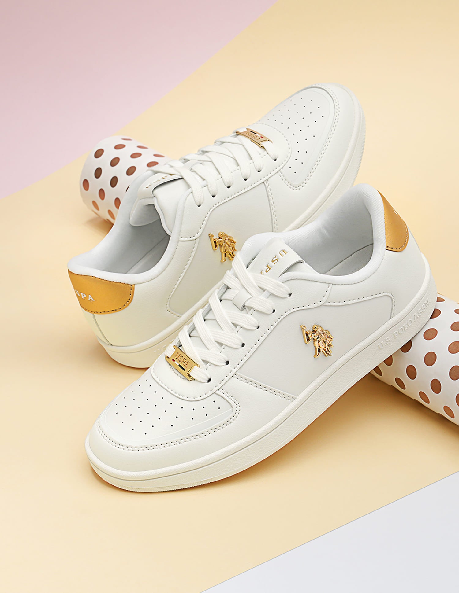 Solid Nyra Sneakers White - U.S. Polo Assn. India | Large