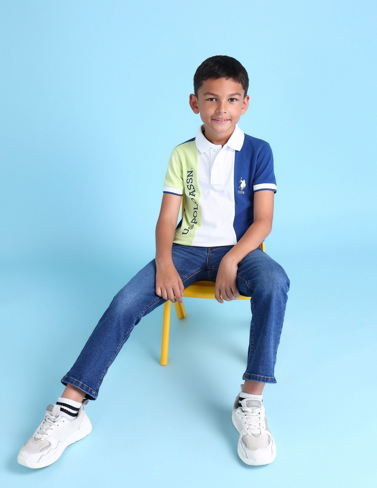Boys Colourblocked Polo Shirt