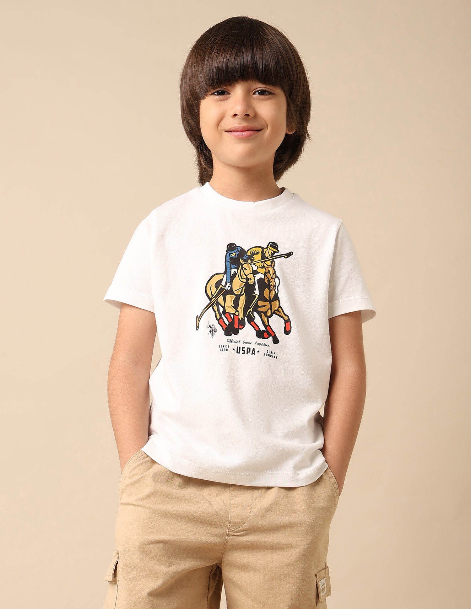 Boys Pure Cotton Graphic Brand Printed T Shirt