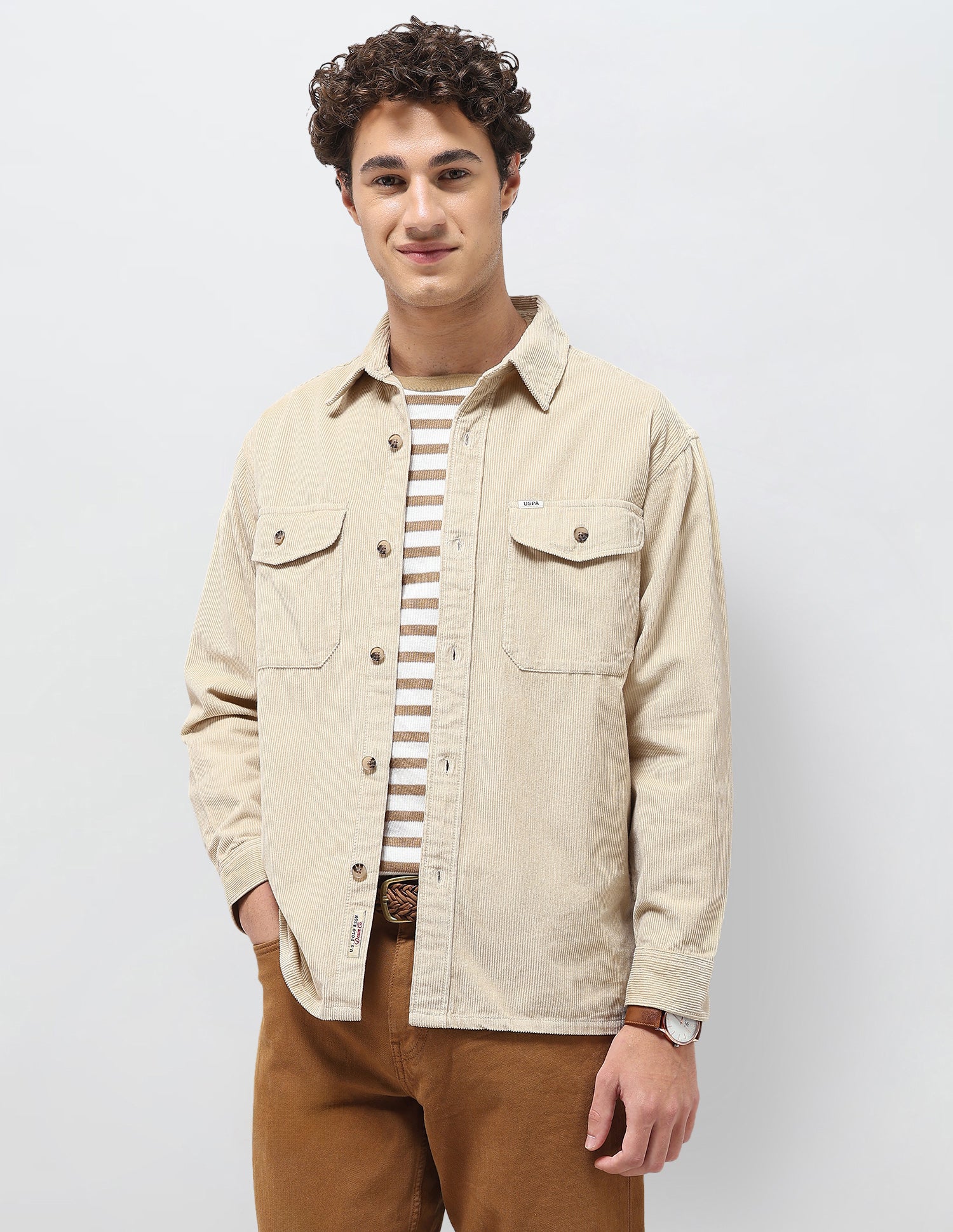 Slim Fit Corduroy Shirt