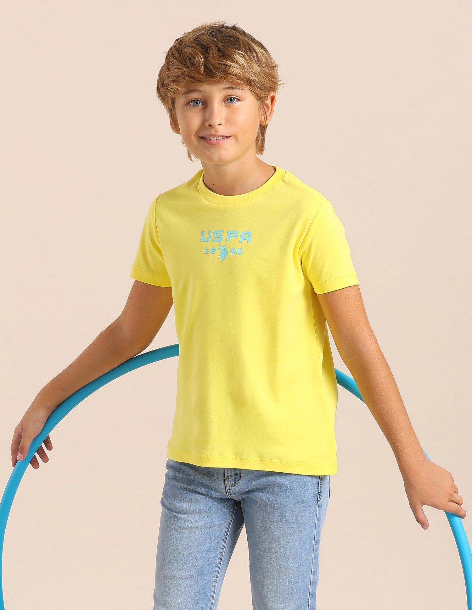 Boys Solid Regular Fit T-Shirt