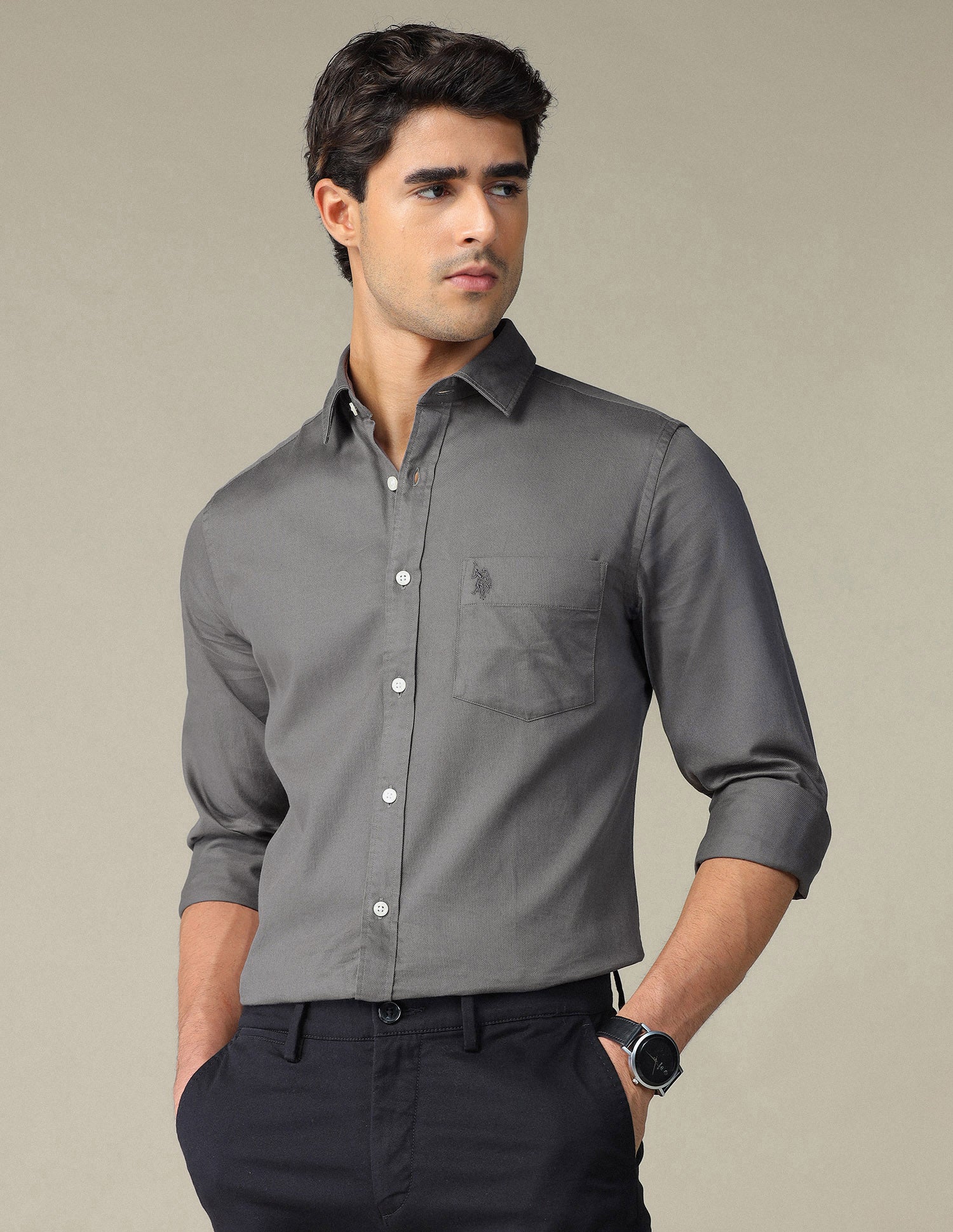 Pure Cotton Tailored Fit Shirt
