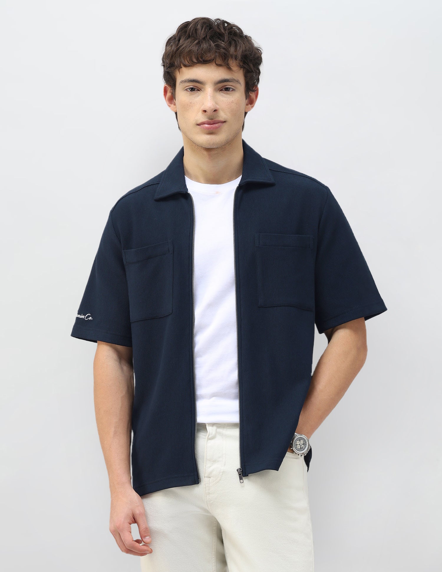 Motel On The Coast Slim Fit Zipper Shirt