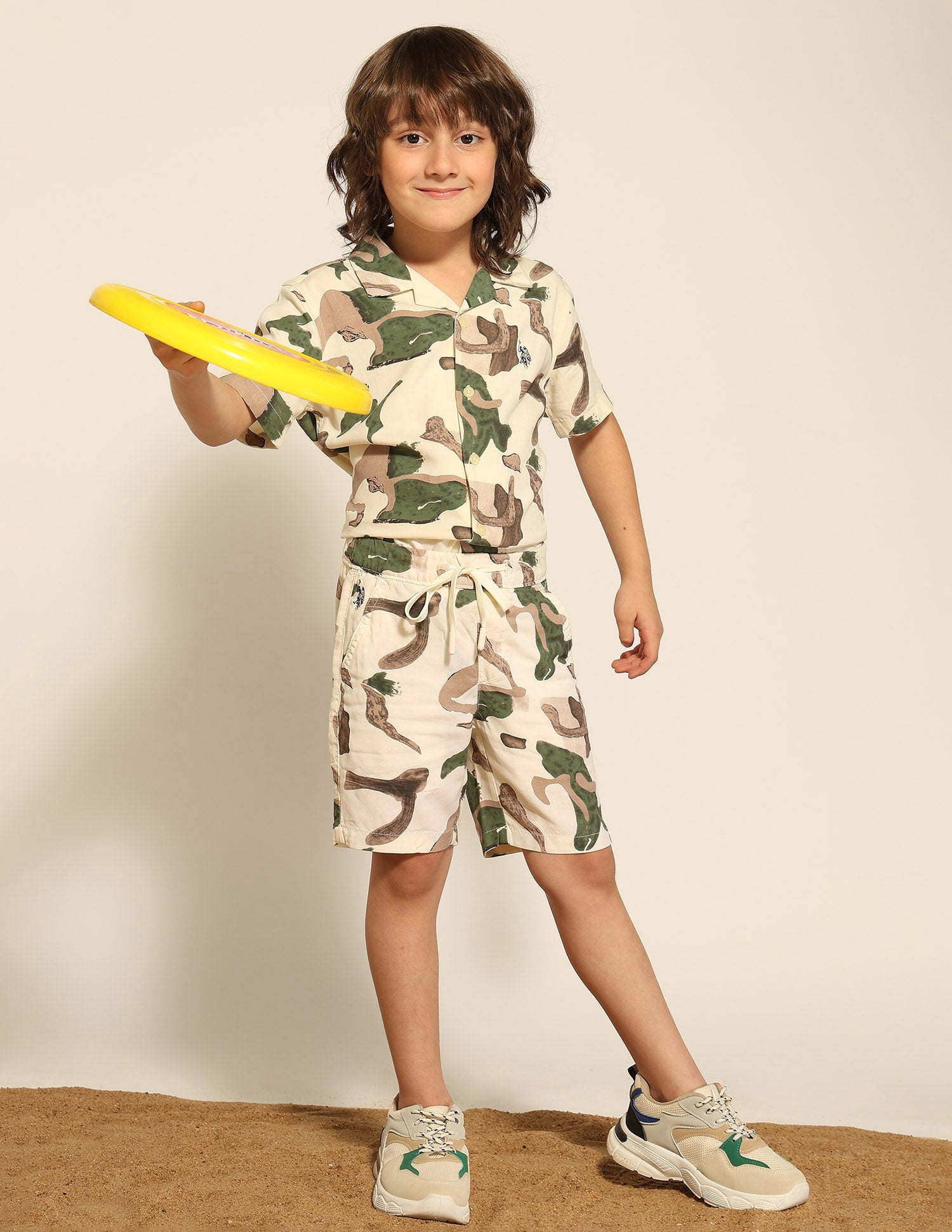 Boys Abstract Printed Regular Fit Shorts