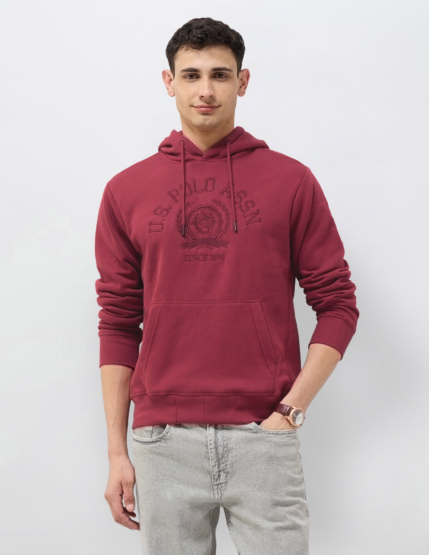 Brand Embroidered Regular Fit Sweatshirt