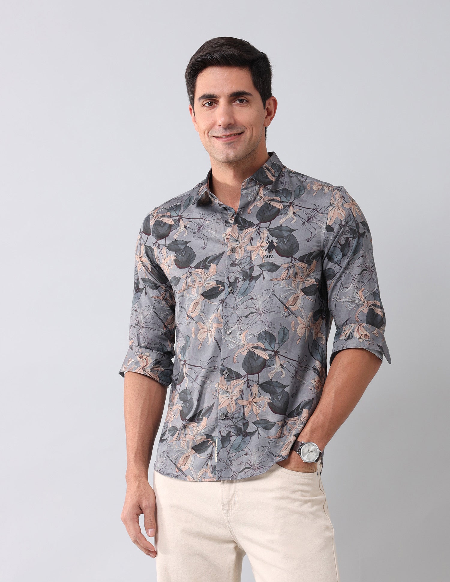 Regular Fit Floral Printed Shirt