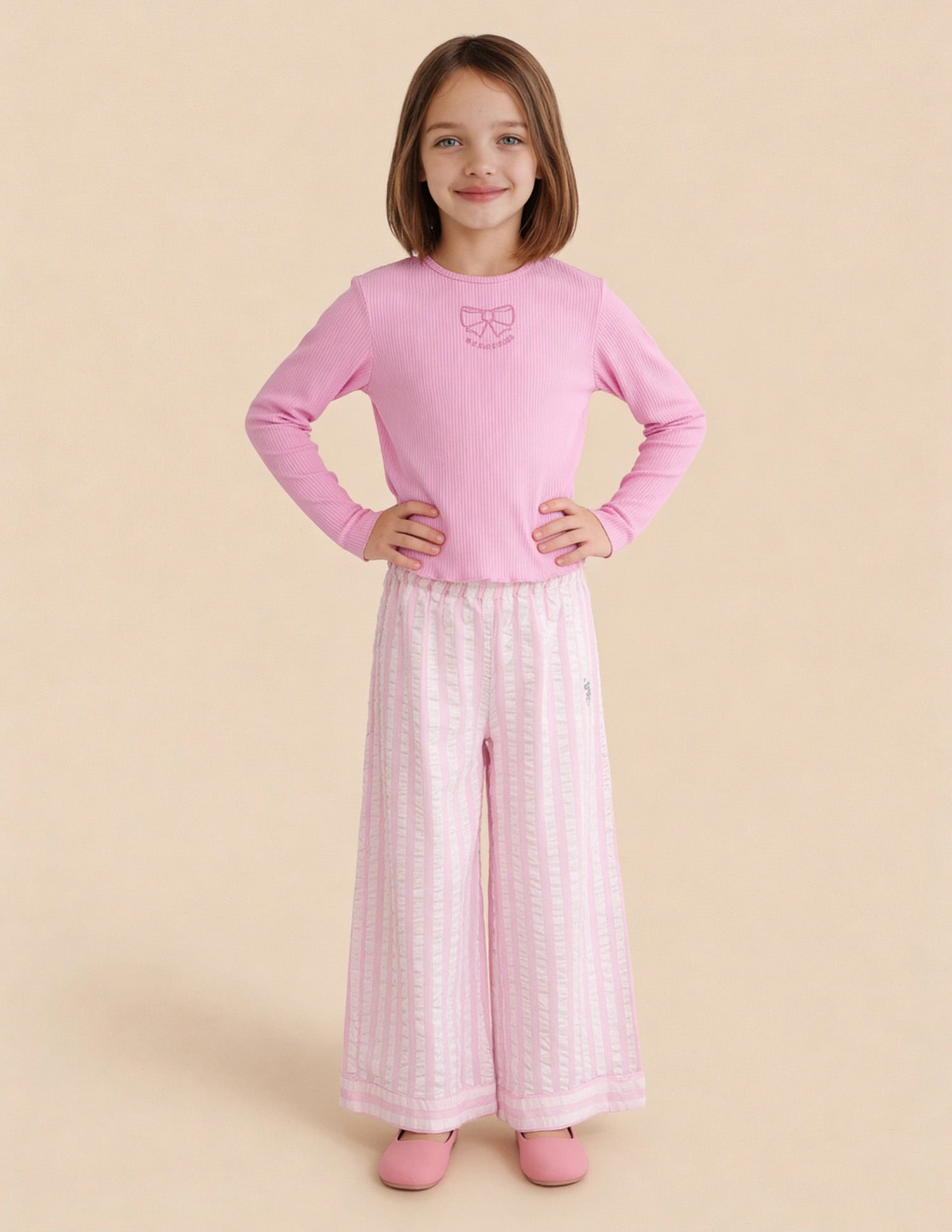 Textured Vertical Striped T-Shirt