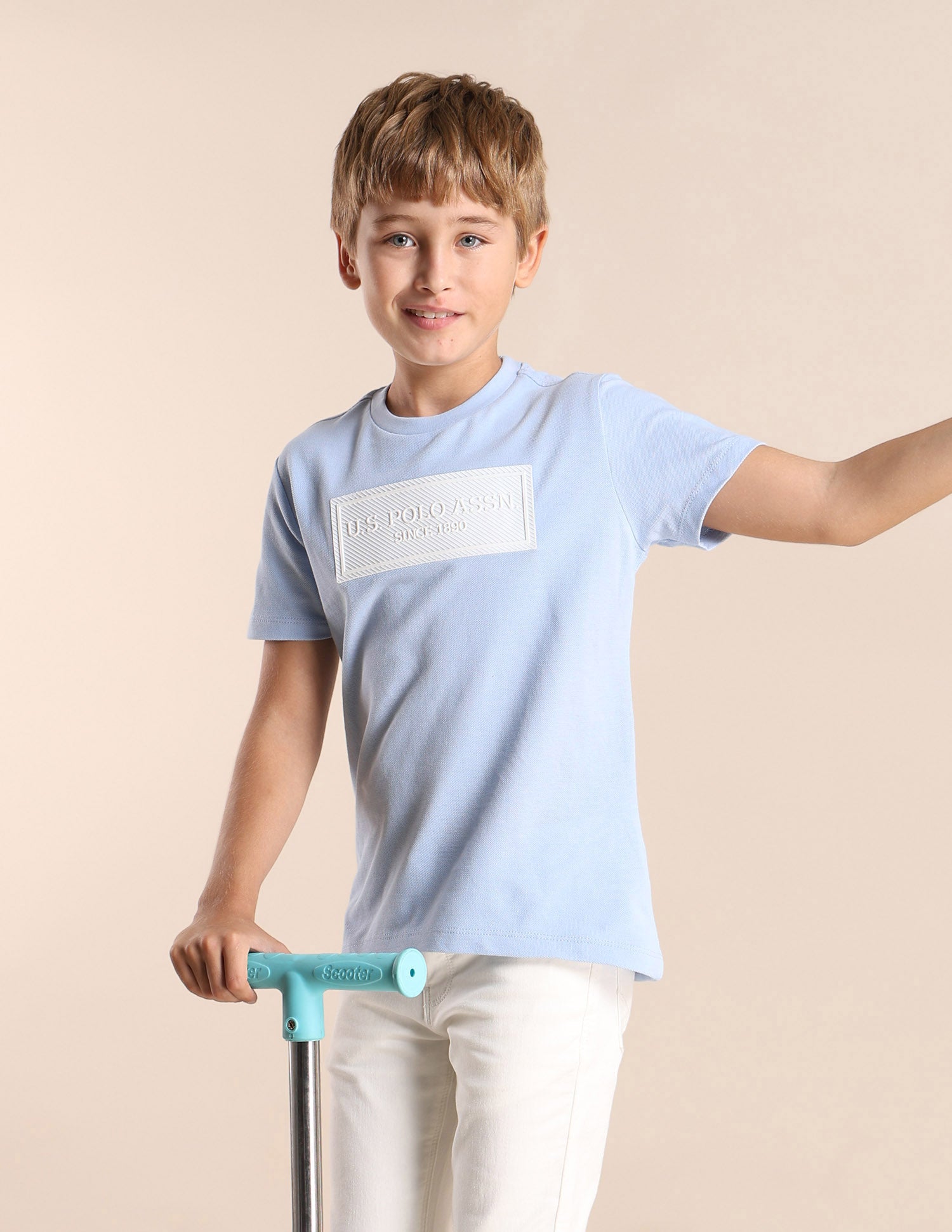 Boys Brand Printed Regular Fit T-Shirt