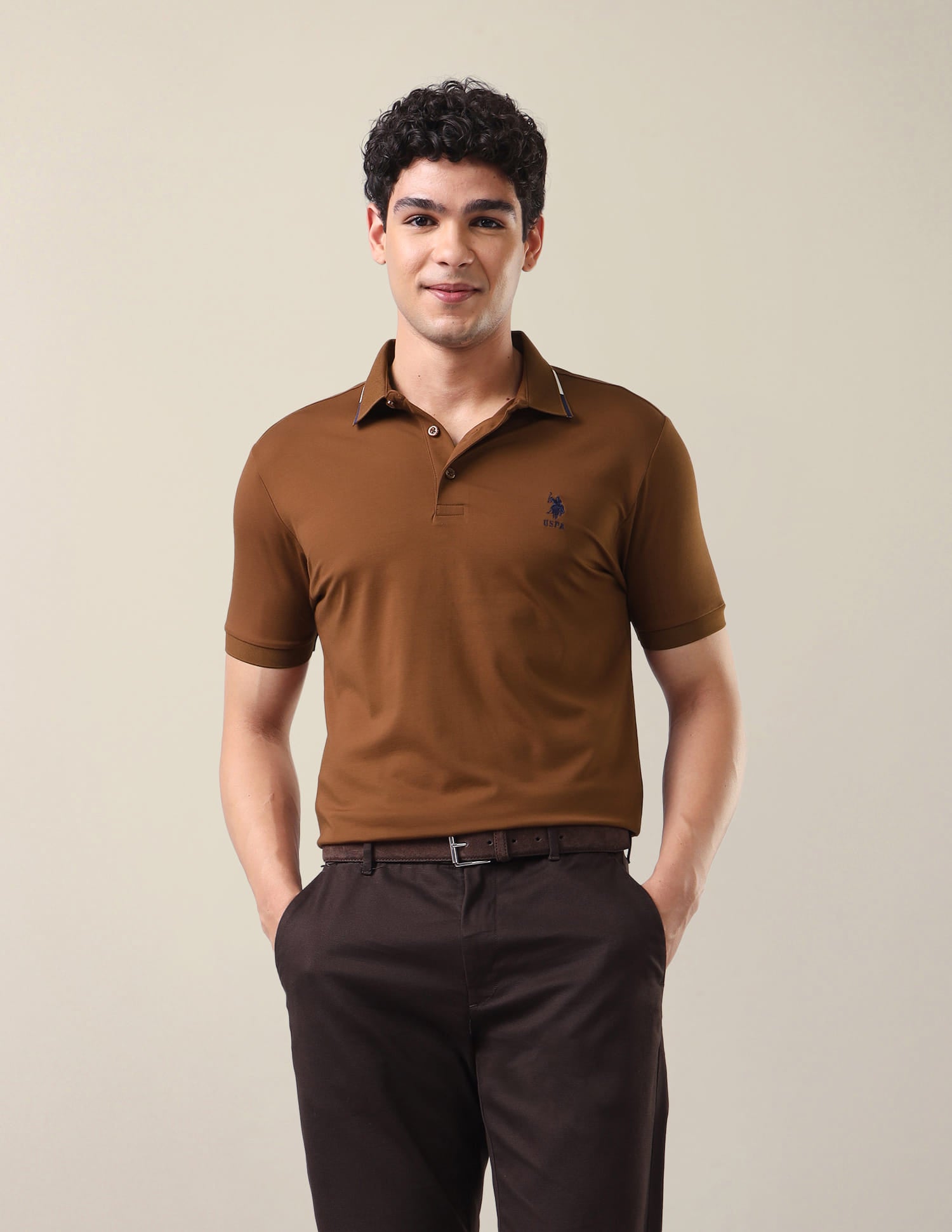 Solid Slim Fit Polo Shirt