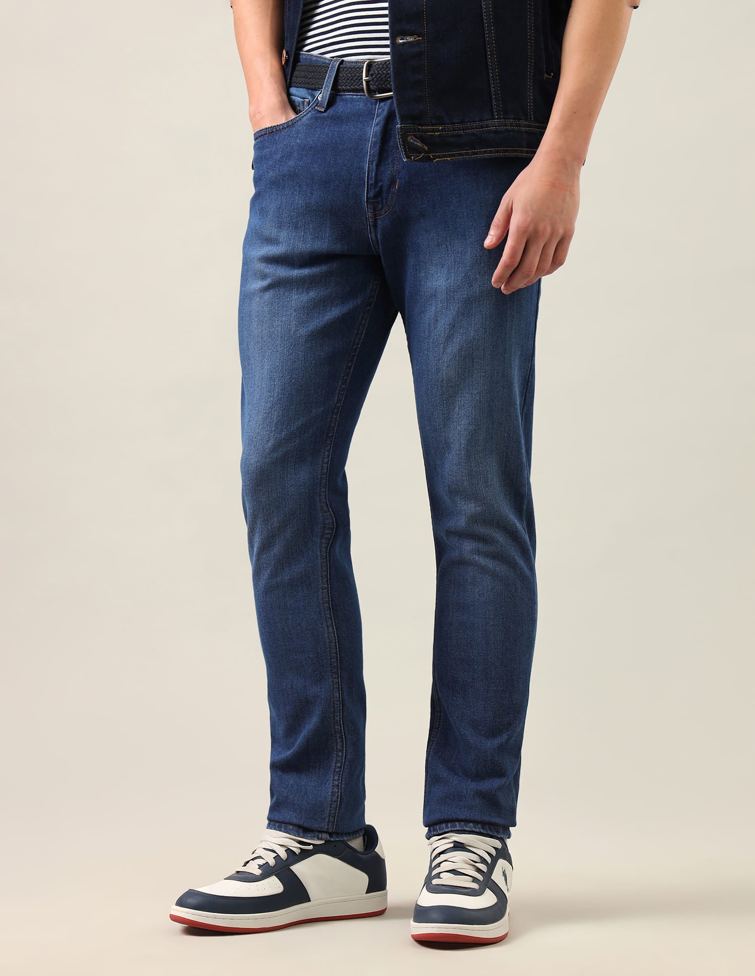 Brandon Slim-Tapered Fit Blue Jeans Blue - U.S. Polo Assn. India | Large