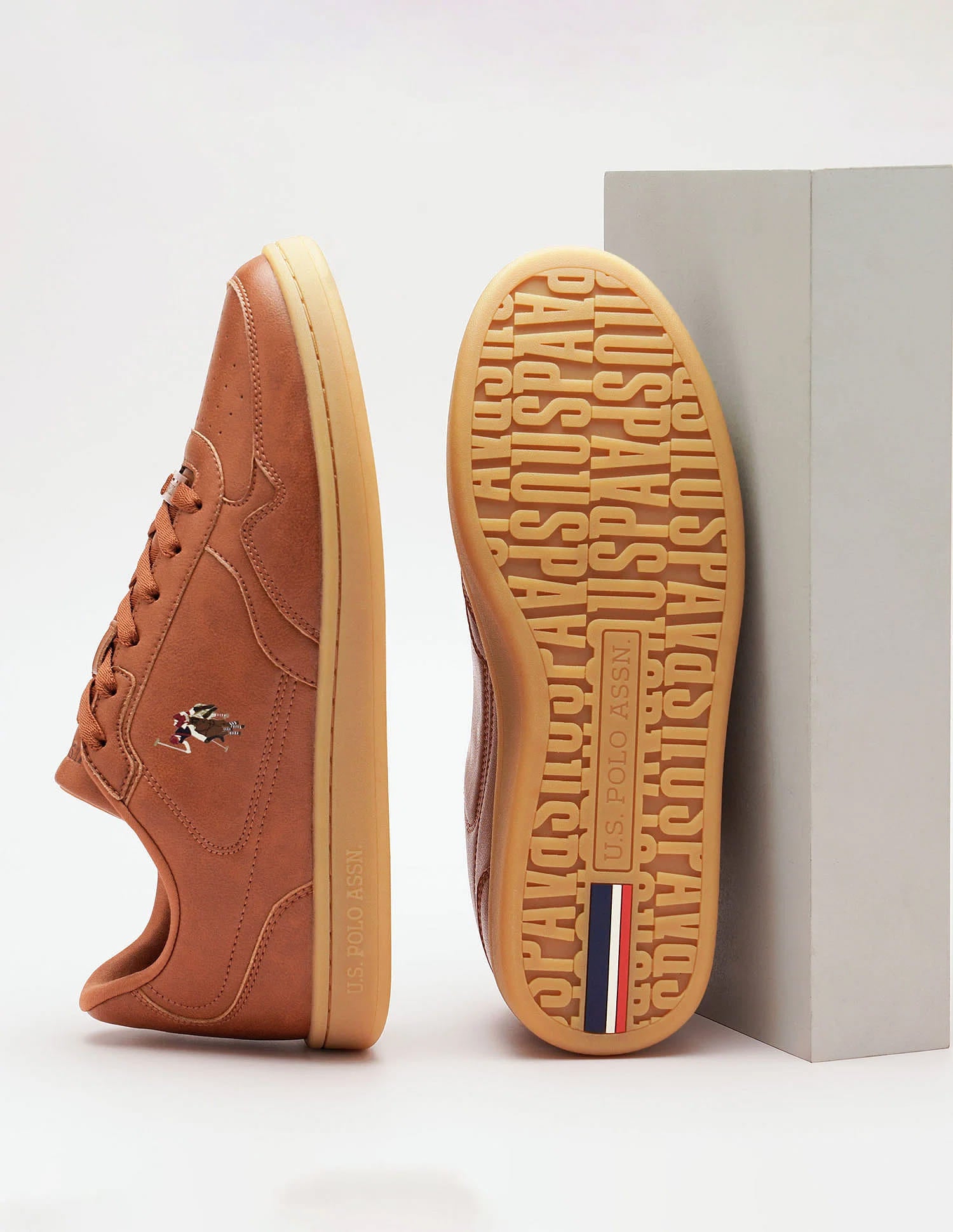 Men Haiman 2.0 Solid Sneakers Tan - U.S. Polo Assn. India | Large