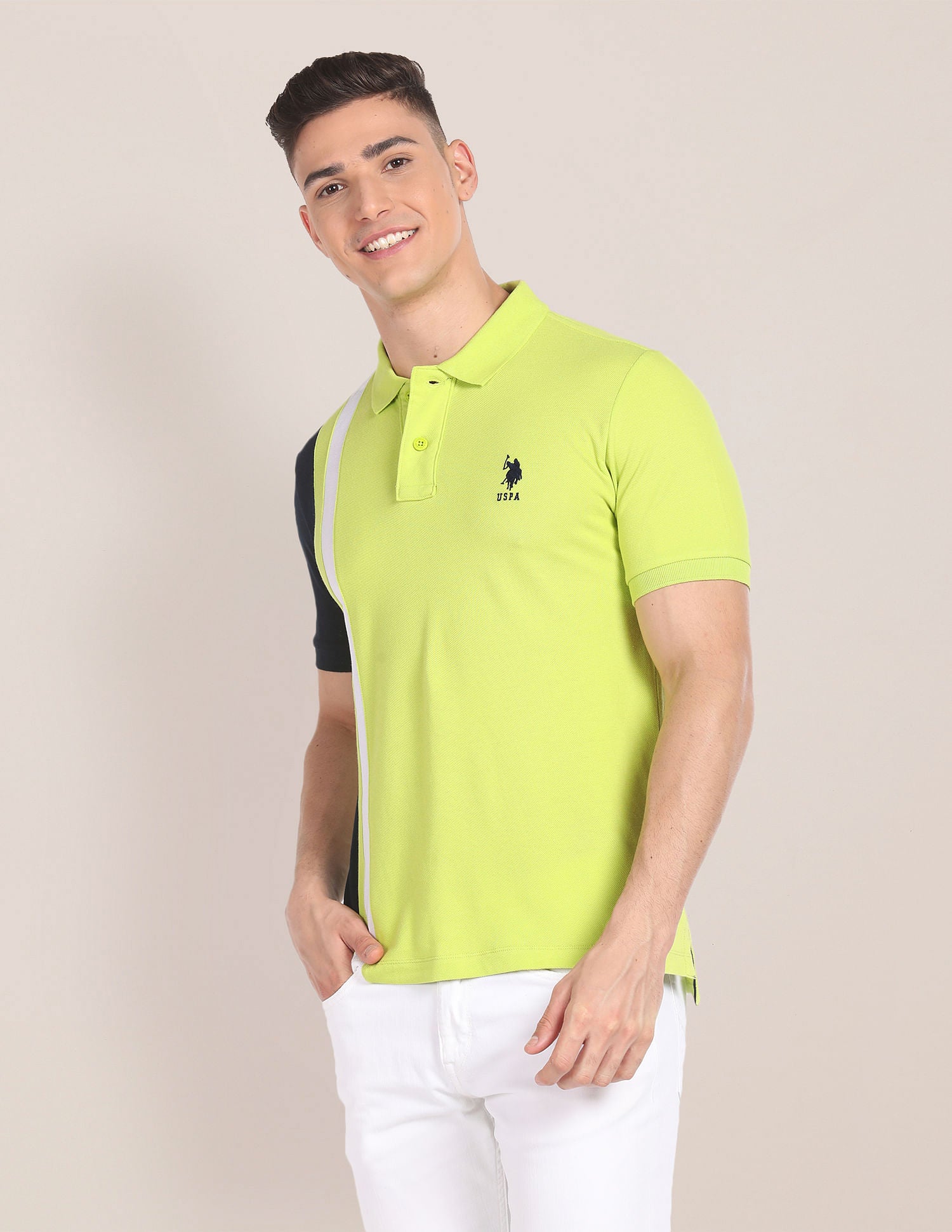 Colour Block Polo Shirt