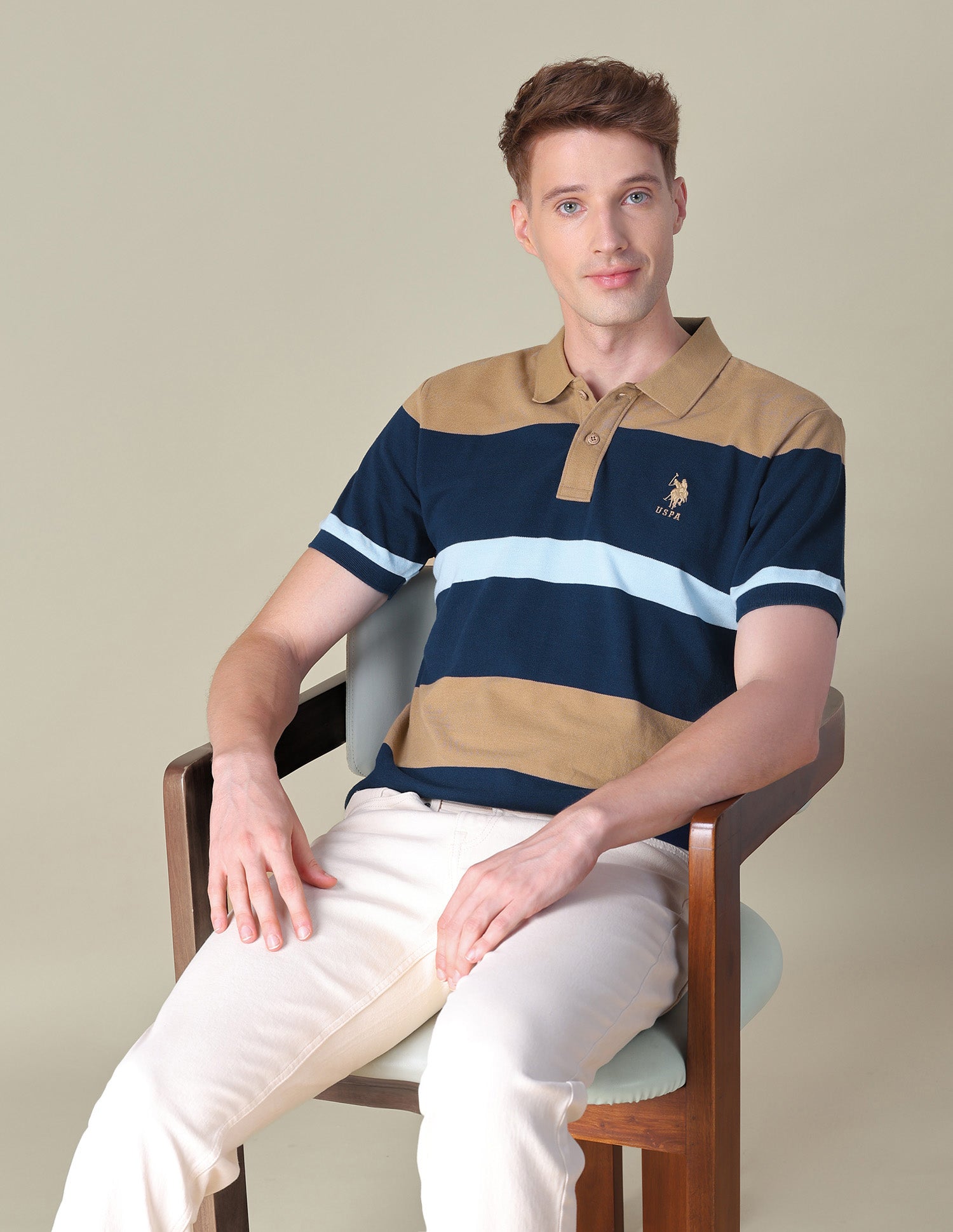 Colorblocked Boxy Fit Polo Shirt