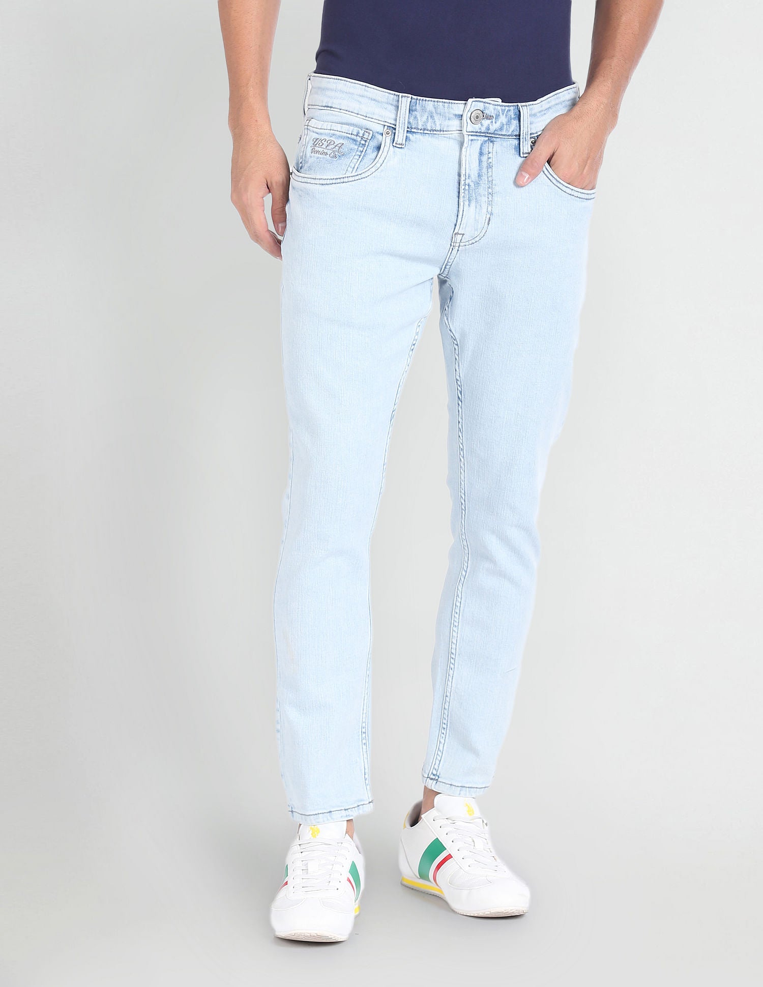 Henry Crop Fit Blue Jeans