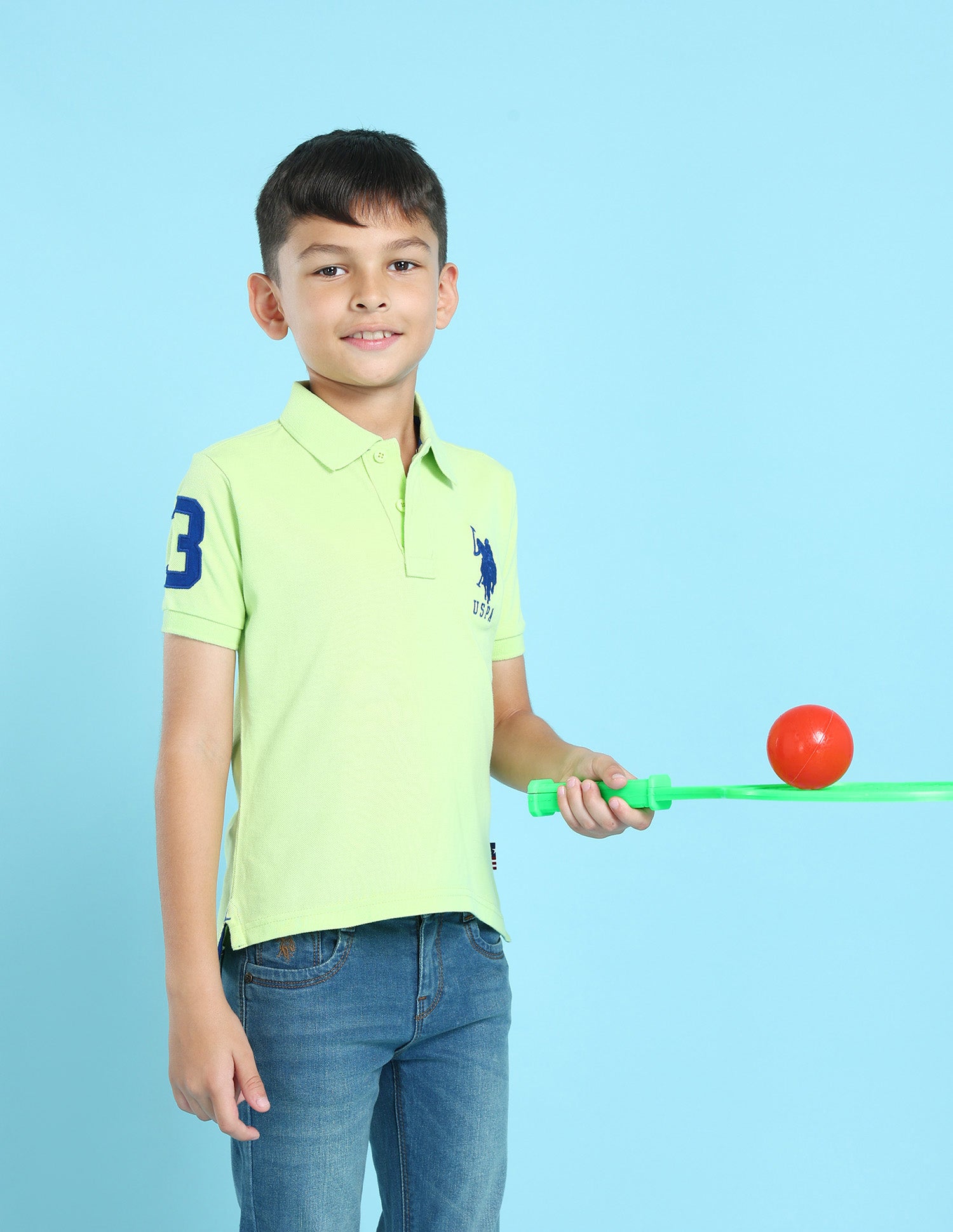 Ribbed Collar Pique Polo Shirt