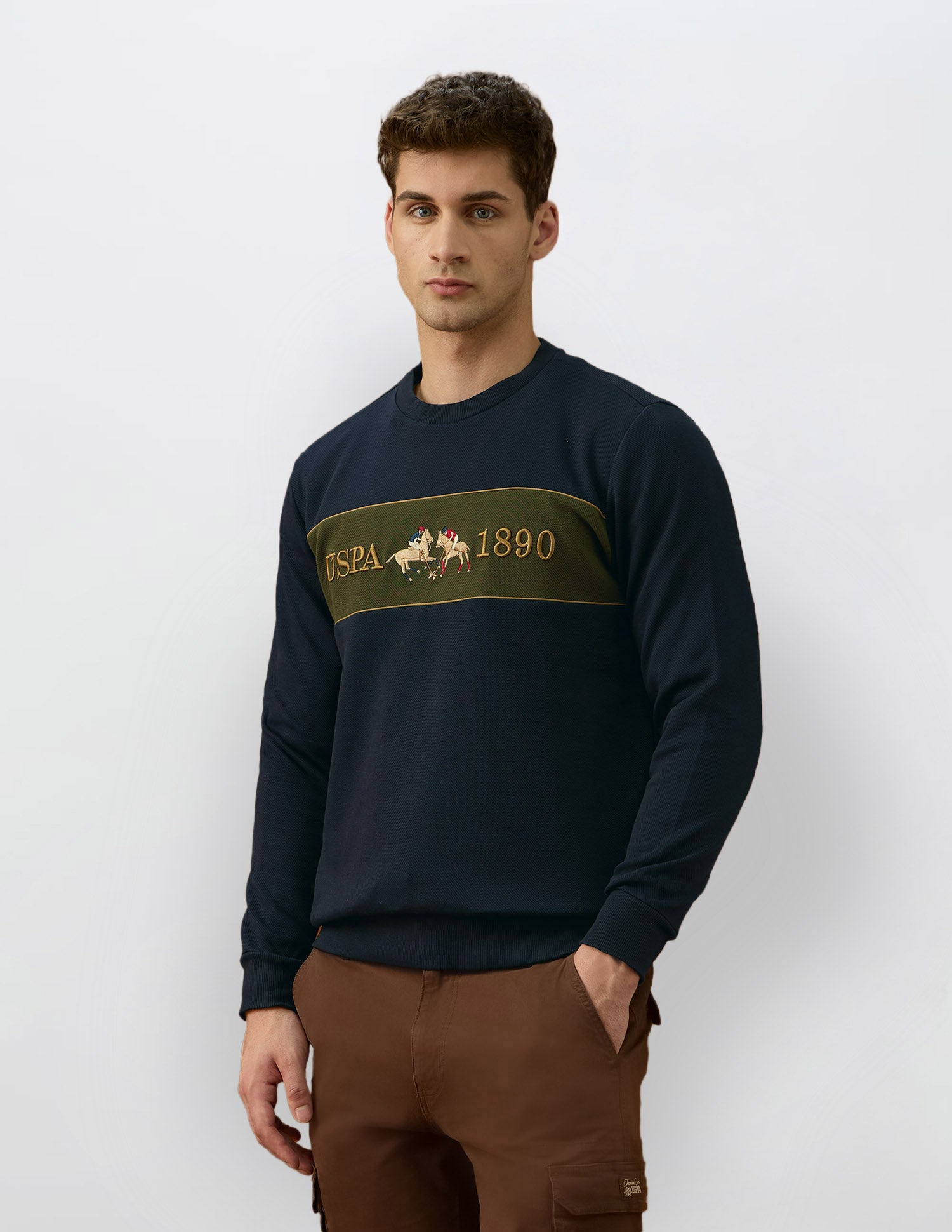 Brand Embroidered Varsity Theatre Sweatshirt