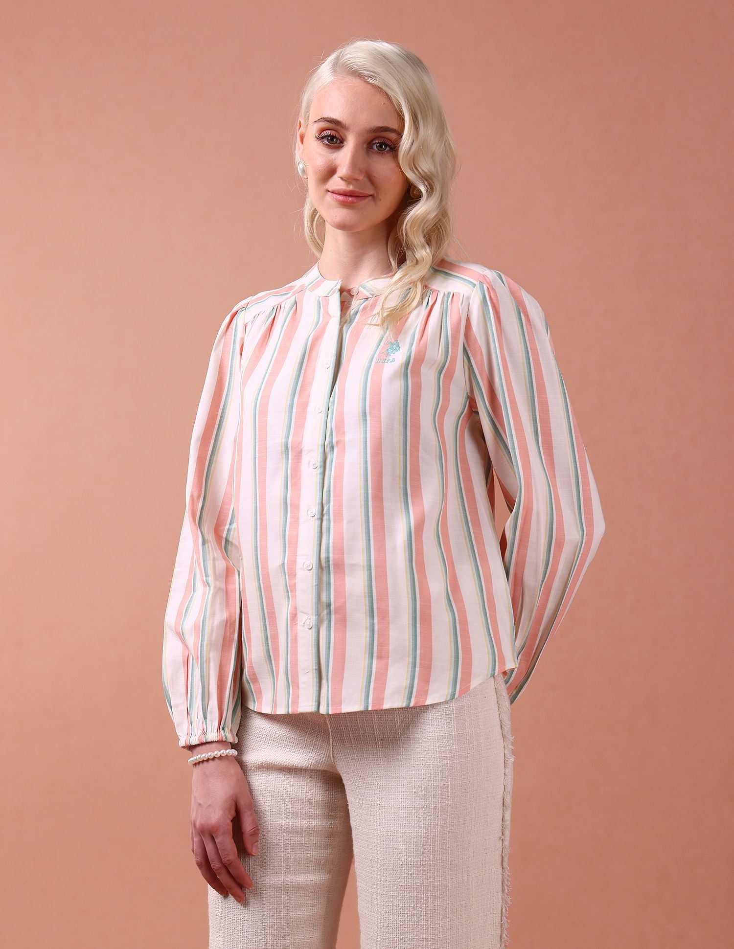 Vertical Stripe Loose Fit Top