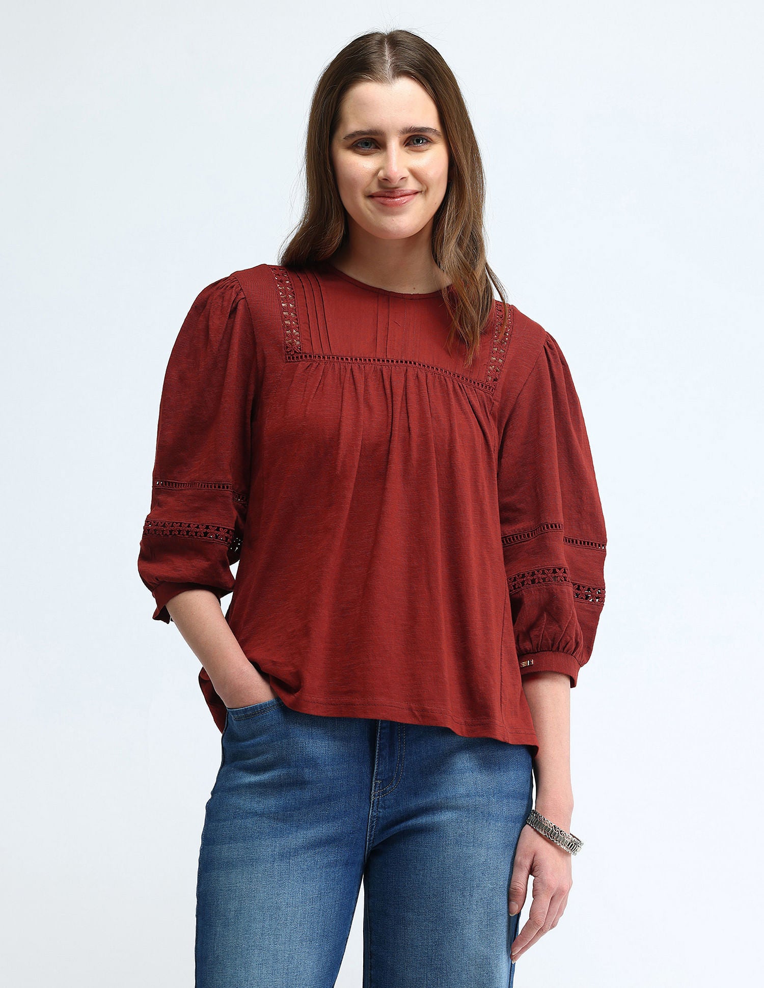 Lace Detailed Cotton Top