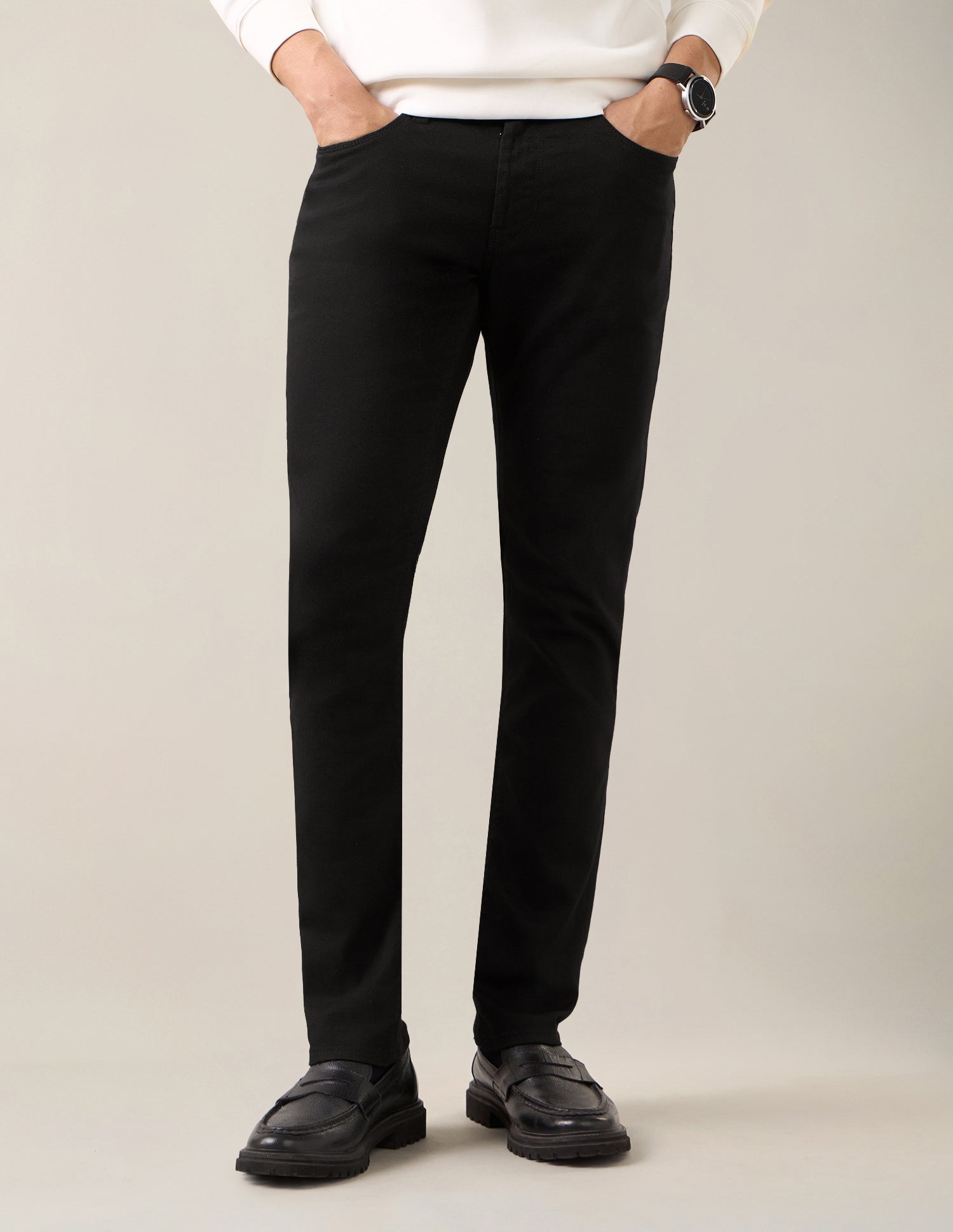Brandon Slim-Tapered Fit Black Jeans Black - U.S. Polo Assn. India | Large