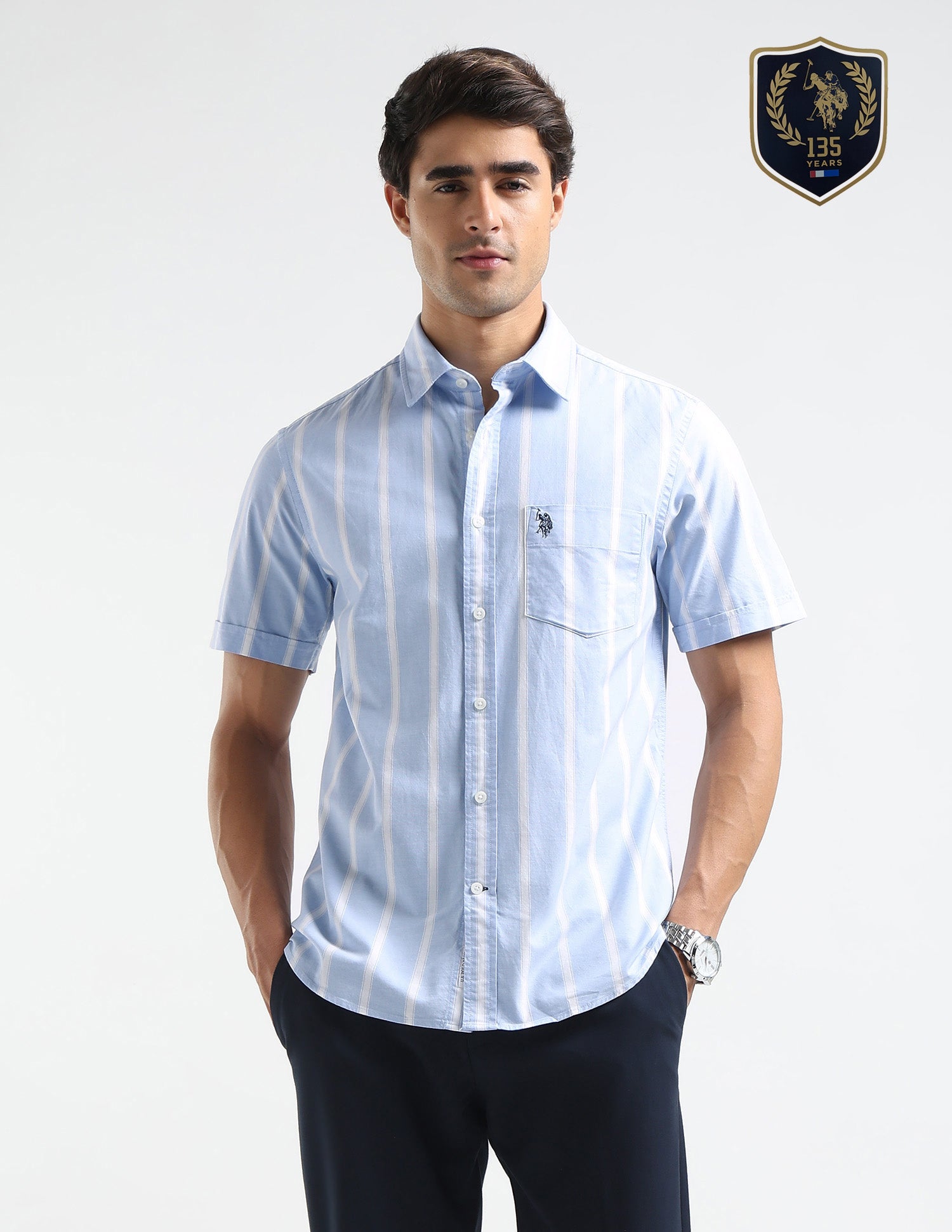 Vertical Striped Oxford Shirt
