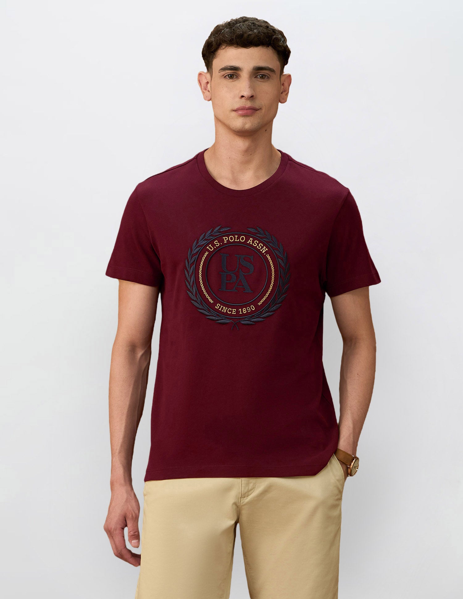 Brand Embroidered Varsity Theatre T-Shirt