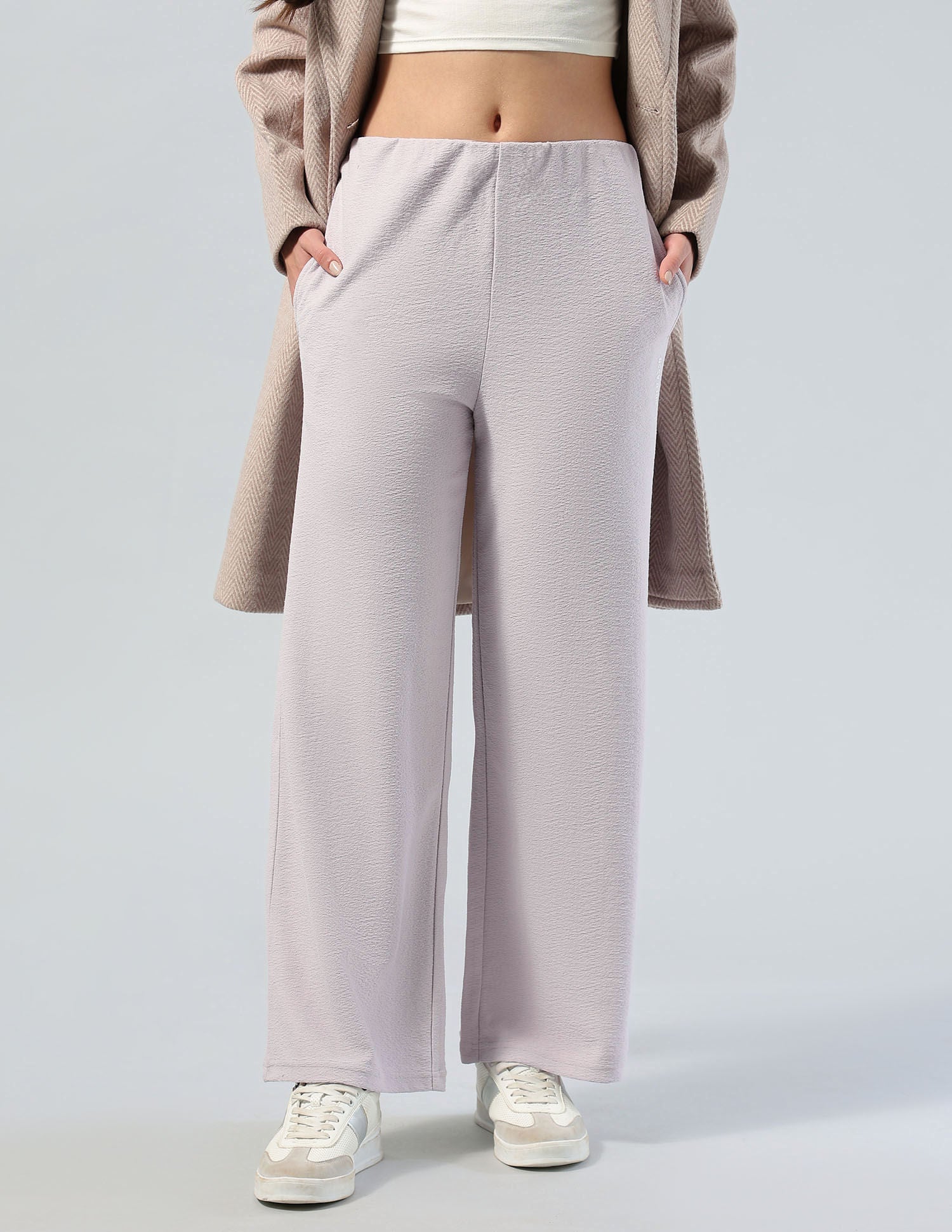 Textured Straight Fit Lounge Trousers Pink - U.S. POLO ASSN. | Large