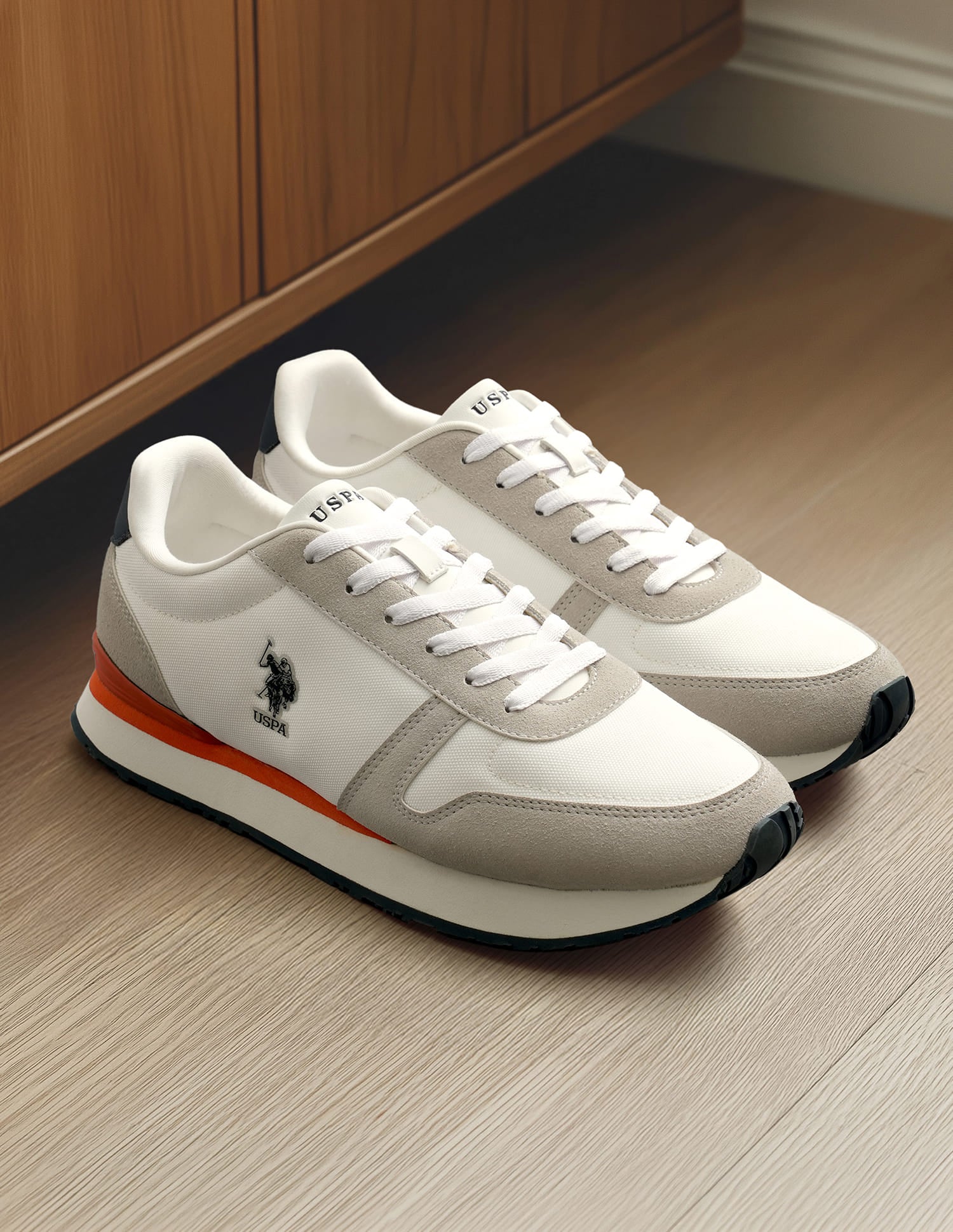 Men Tregon 2.0 Colourblocked Sneakers Off White - U.S. Polo Assn. India | Large